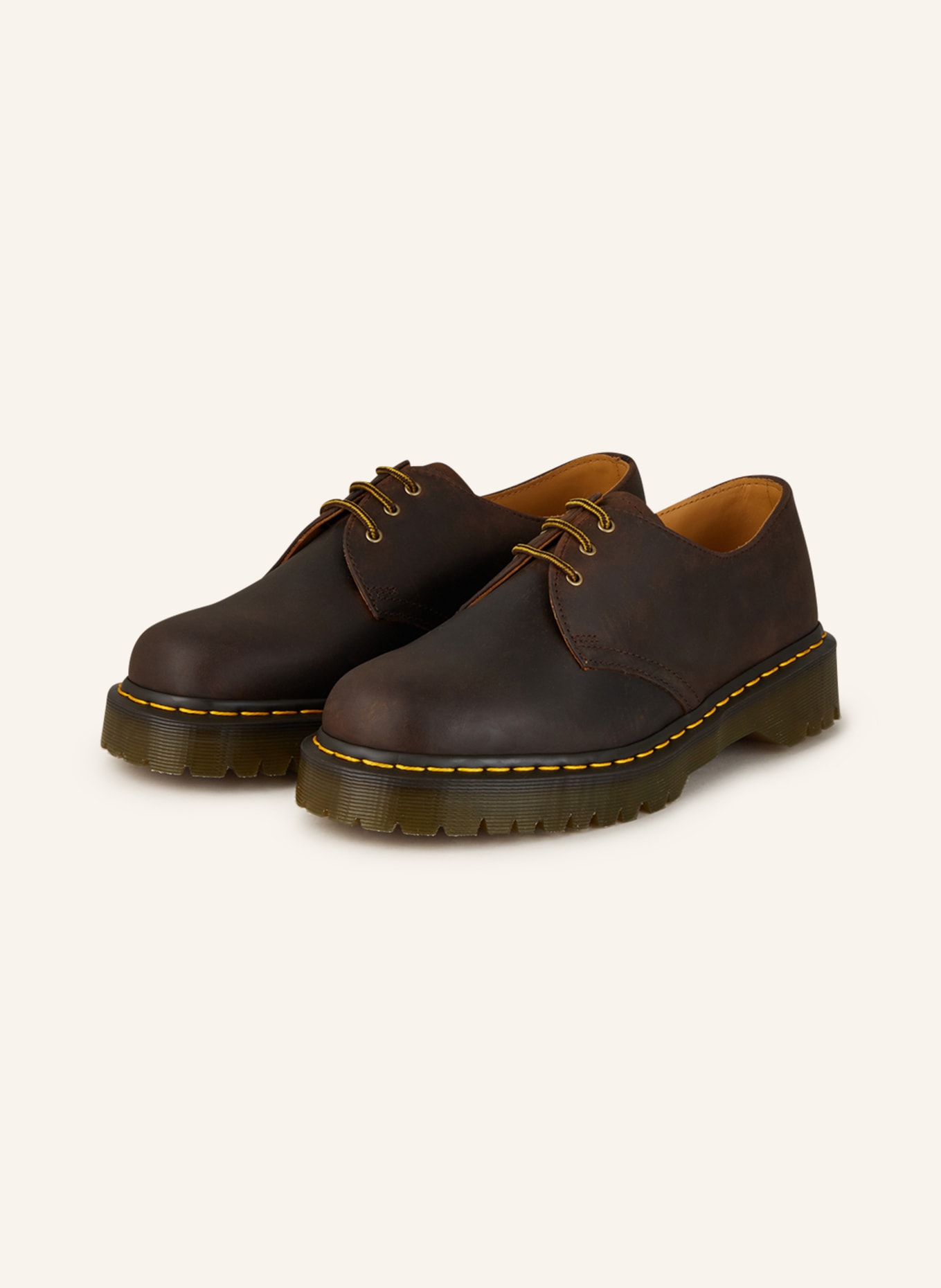 Dr. Martens Lace-up shoes 1461 BEX 3 EYE, Color: DARK BROWN (Image 1)