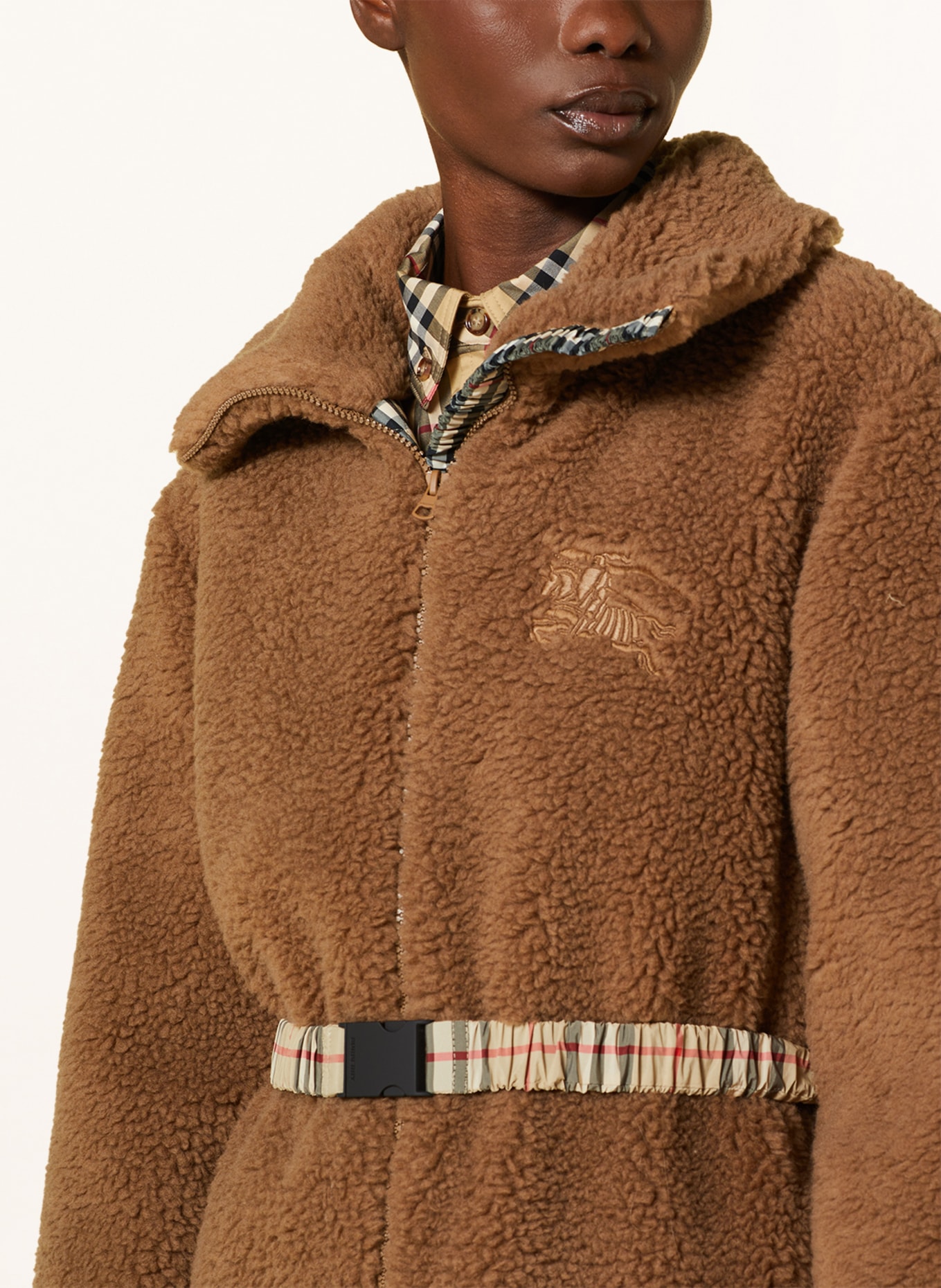 BURBERRY Teddy coat LARCON, Color: BROWN (Image 4)
