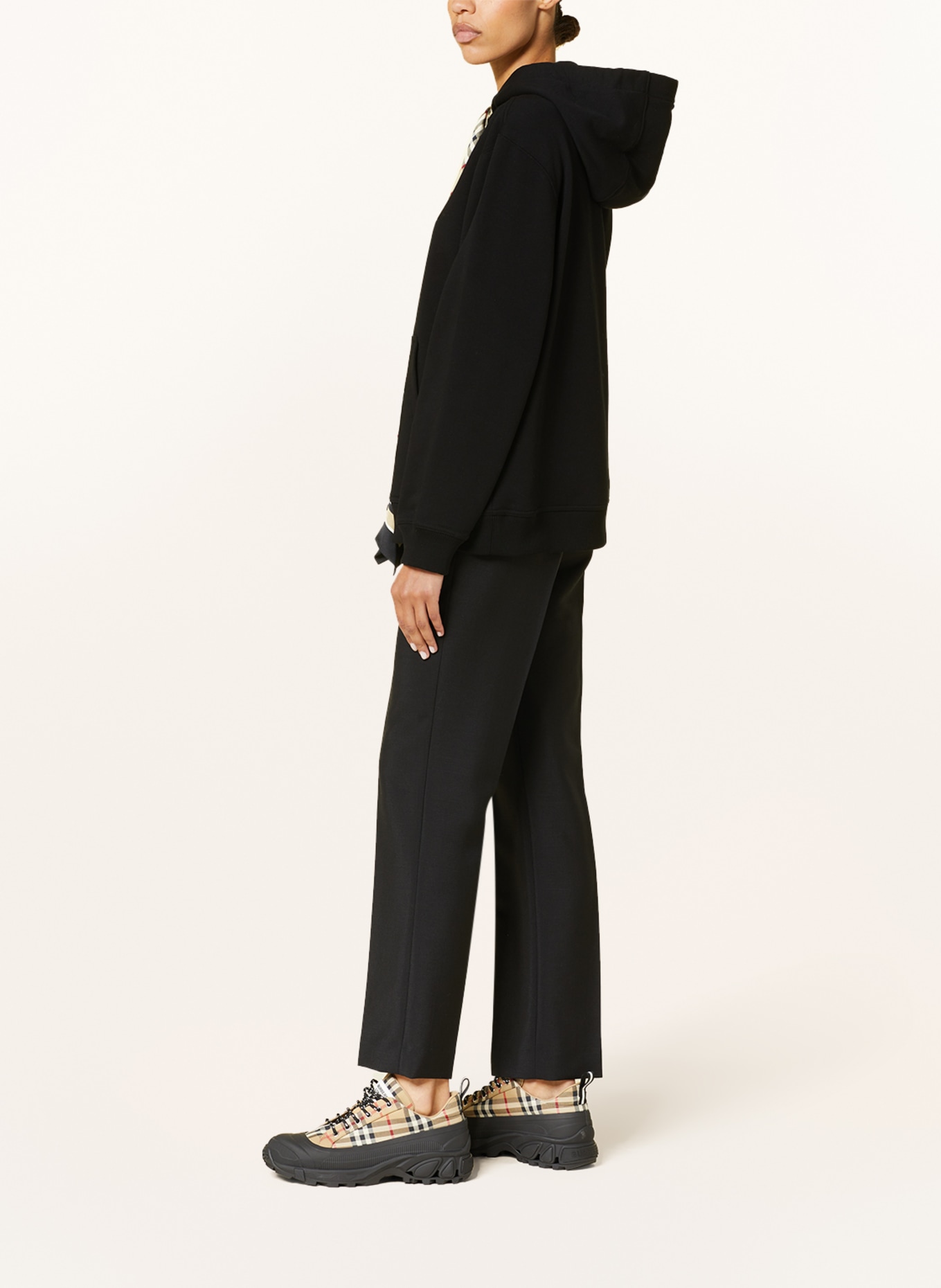 BURBERRY Hoodie FERN: SCHWARZ