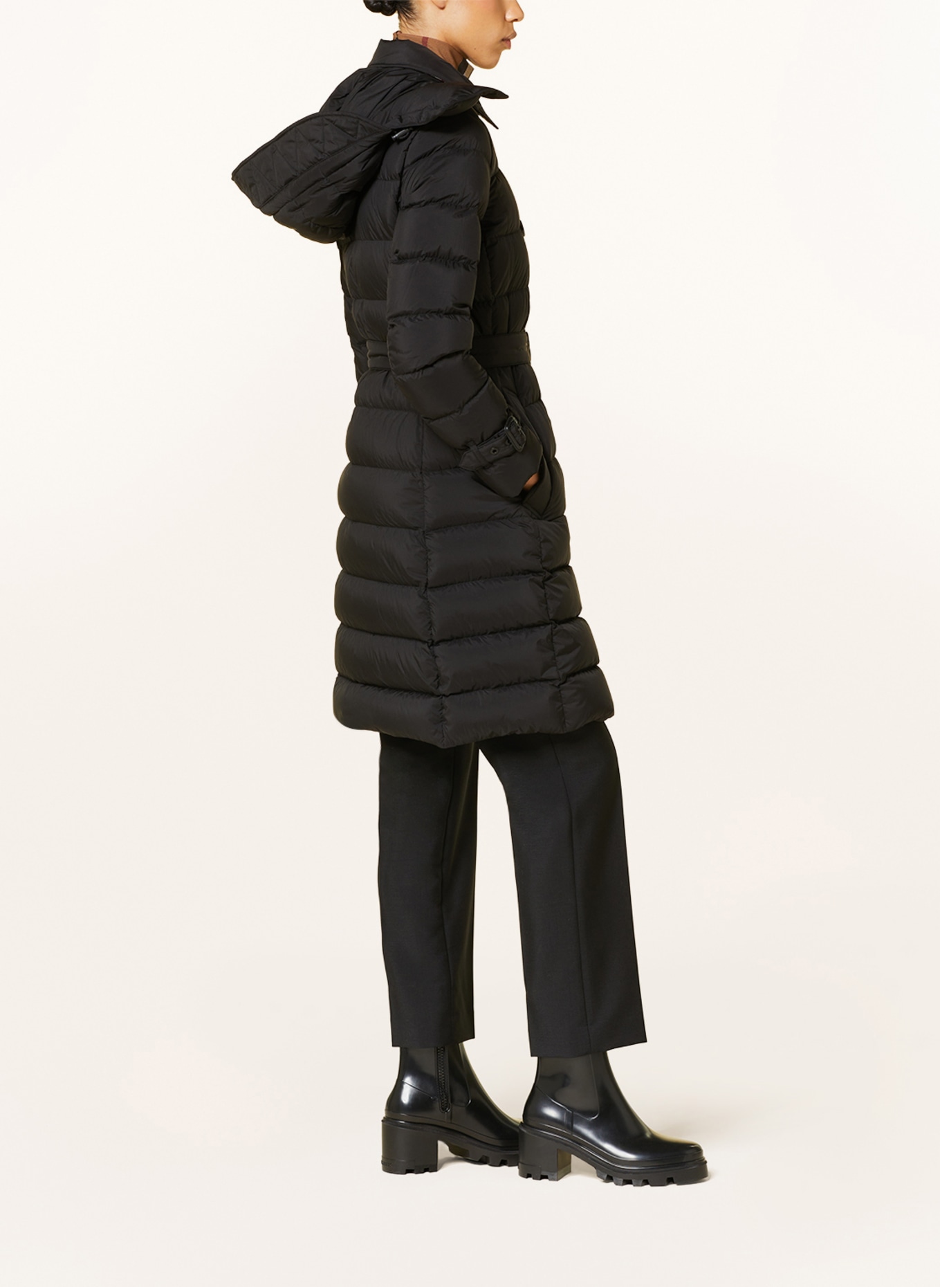BURBERRY Péřový kabát ASHWICK s odnímatelnou kapucí, Barva: ČERNÁ (Obrázek 4)