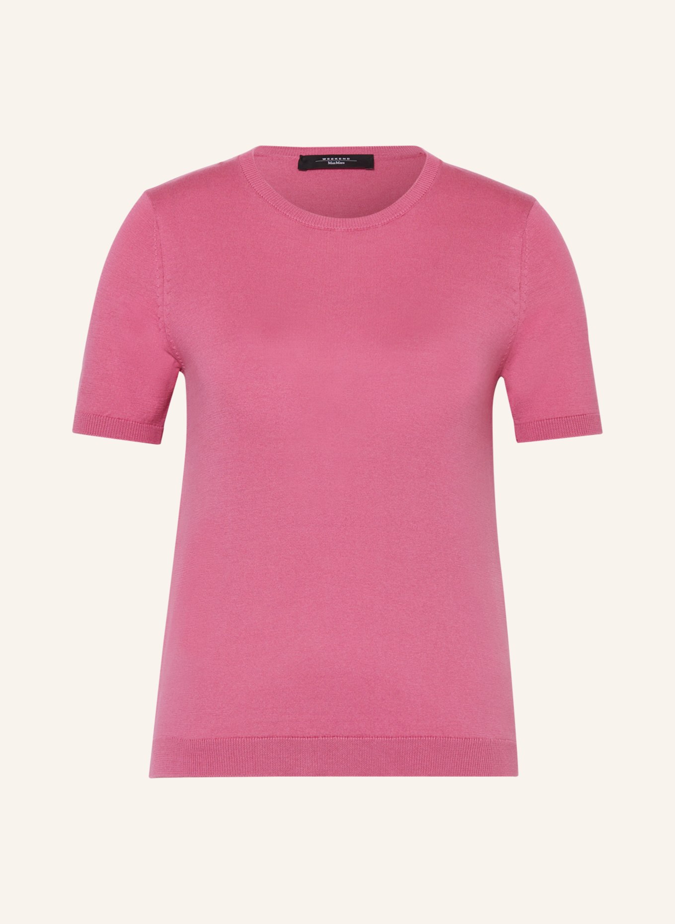 WEEKEND MaxMara Dzianinowa koszulka AGRO z dodatkiem jedwabiu, Kolor: FUKSJA (Obrazek 1)