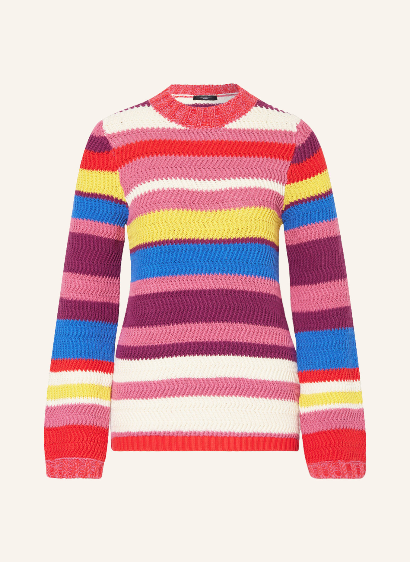 WEEKEND MaxMara Sweater KABIR, Color: DUSKY PINK/ YELLOW/ BLUE (Image 1)