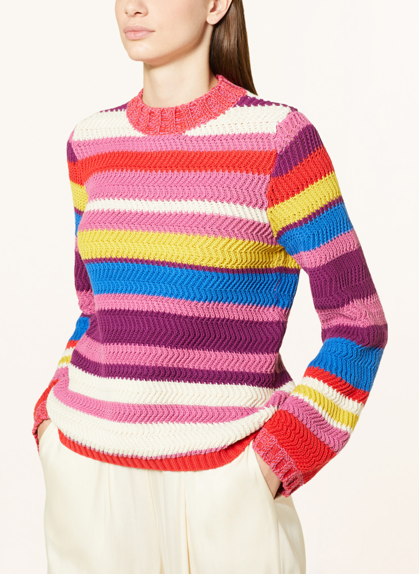 WEEKEND MaxMara Pullover KABIR, Farbe: ALTROSA/ GELB/ BLAU (Bild 4)