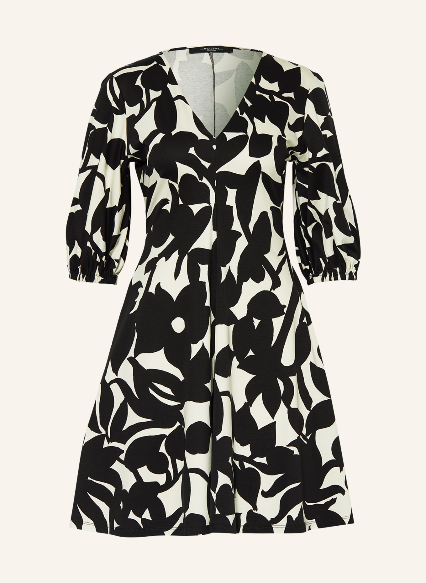WEEKEND MaxMara Jersey dress CINGHIA, Color: BLACK/ WHITE (Image 1)