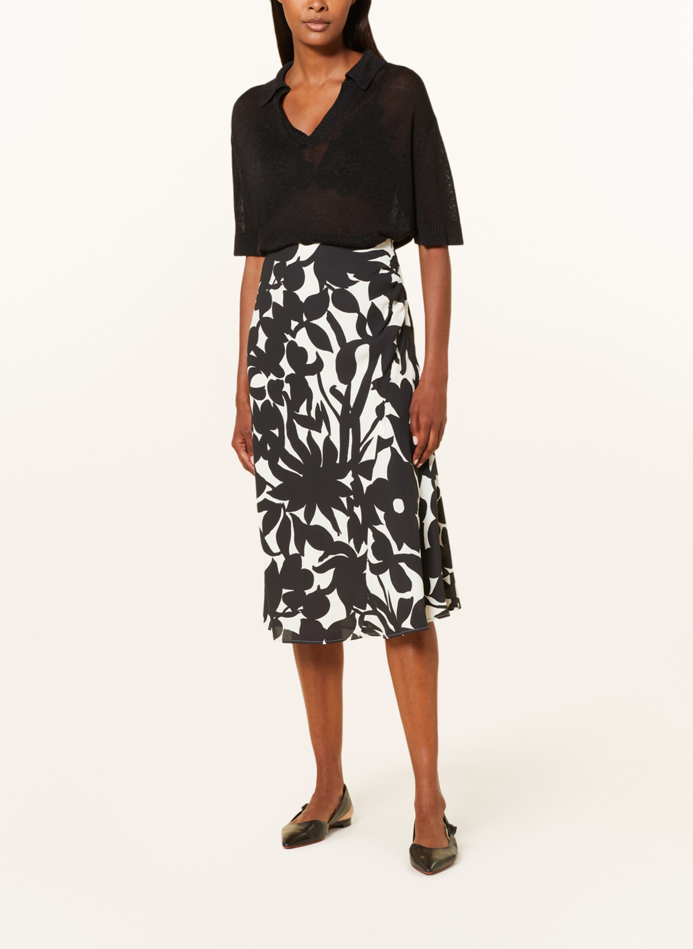 WEEKEND MaxMara Skirt AUGUSTA, Color: BLACK/ WHITE (Image 2)