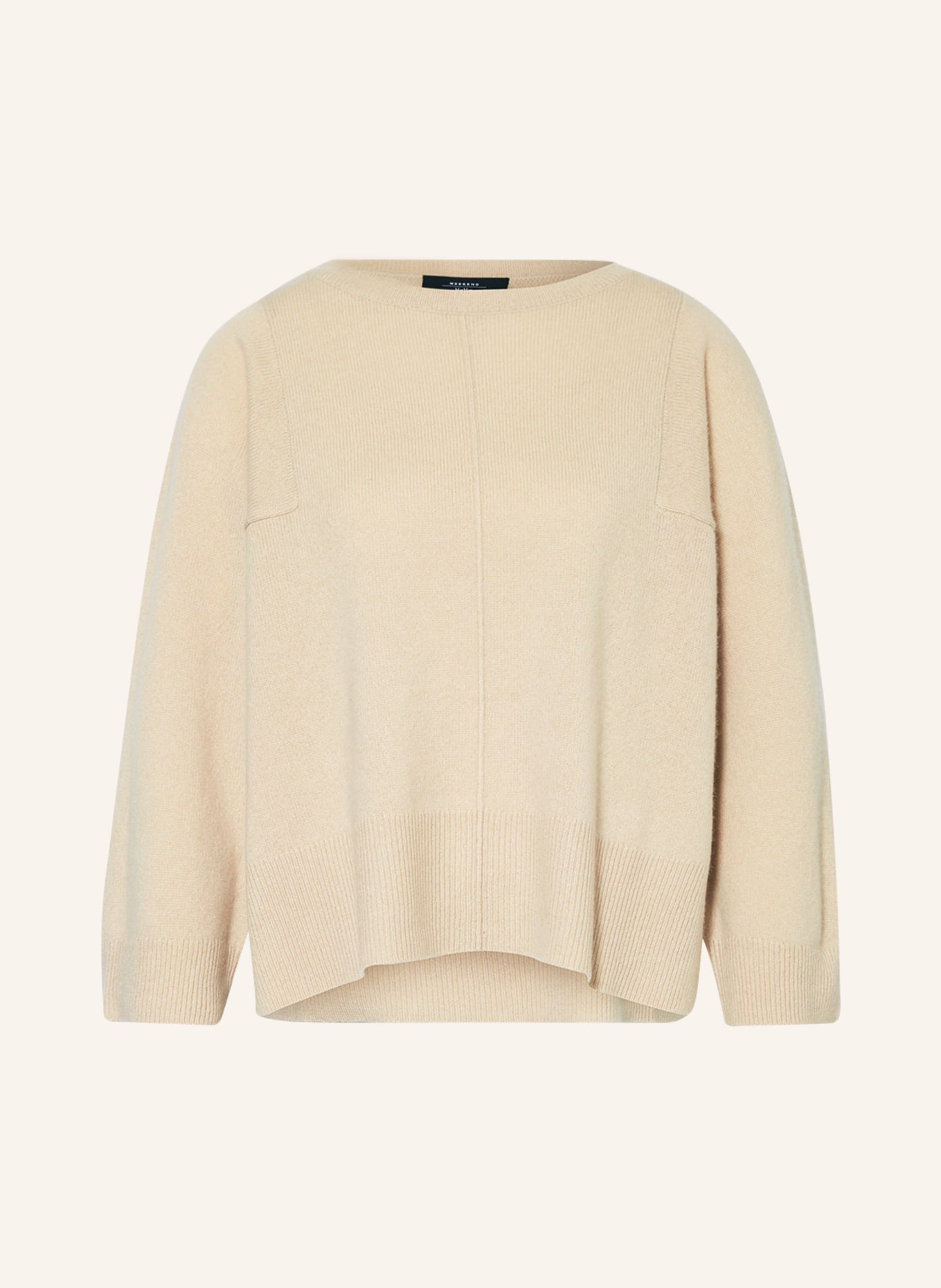 WEEKEND MaxMara Cashmere sweater ALCE with 3/4 sleeves, Color: BEIGE (Image 1)