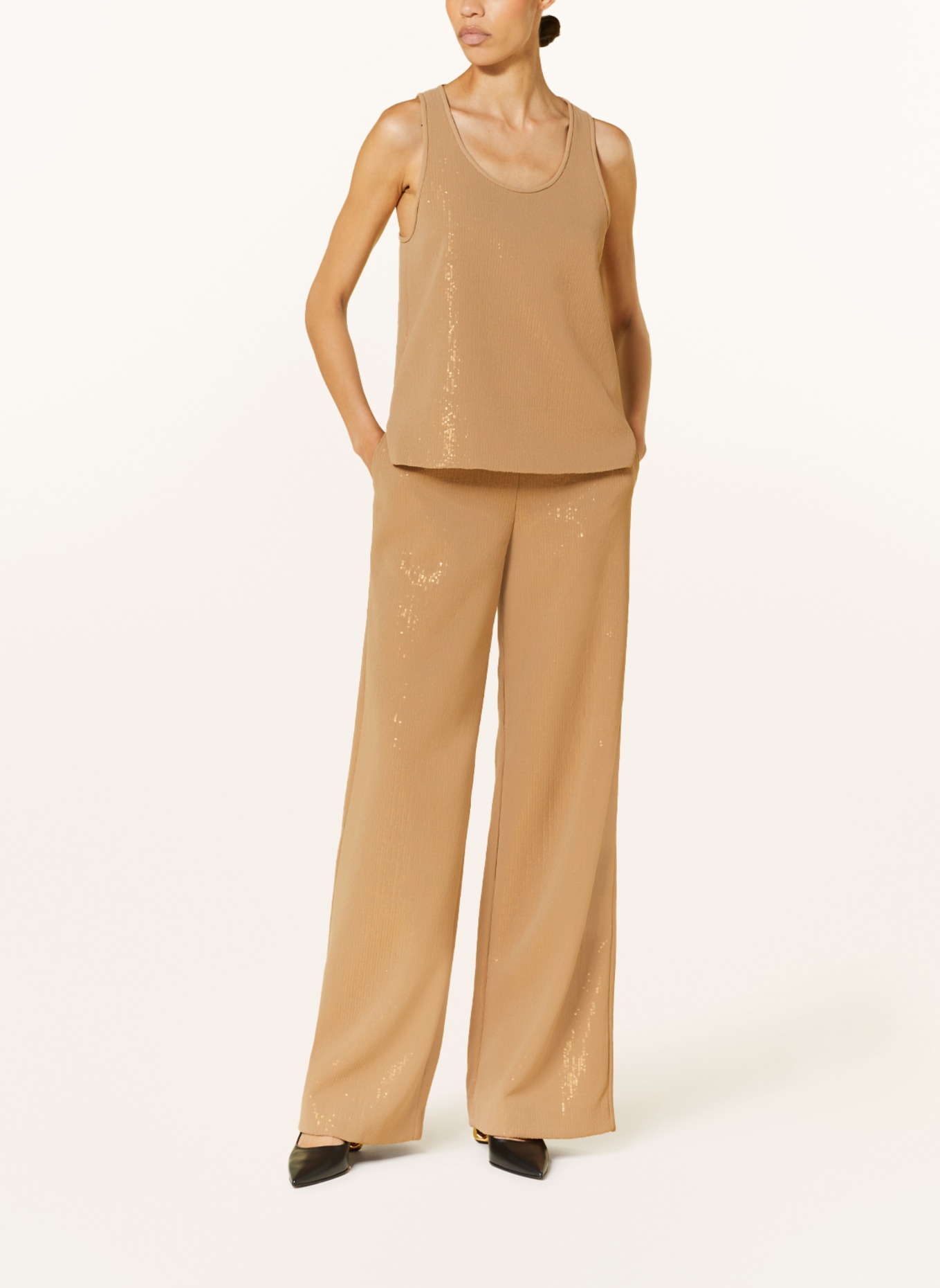 Max Mara Wide leg trousers STELVIO with sequins, Color: CAMEL (Image 2)