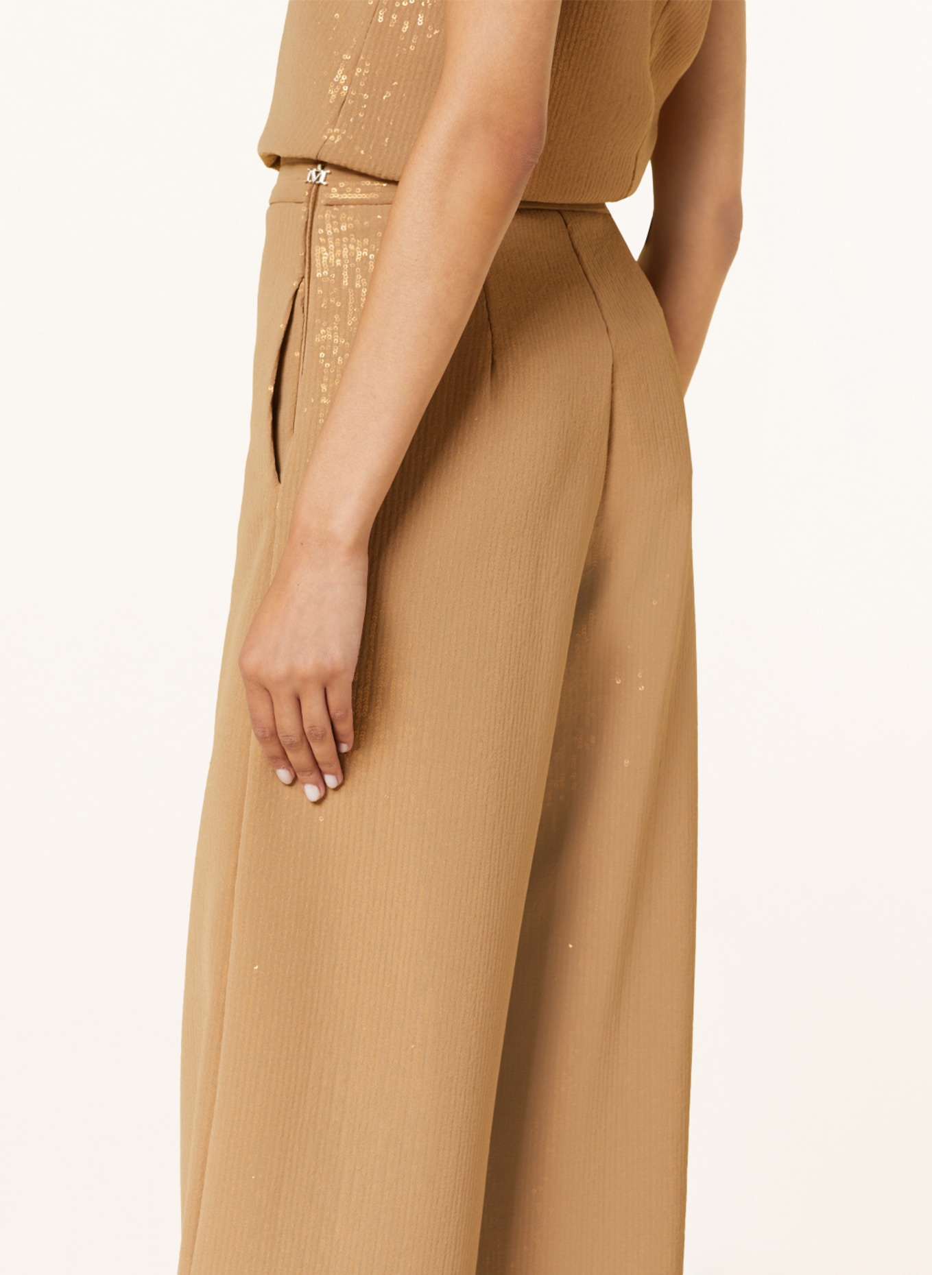 Max Mara Wide leg trousers STELVIO with sequins, Color: CAMEL (Image 5)