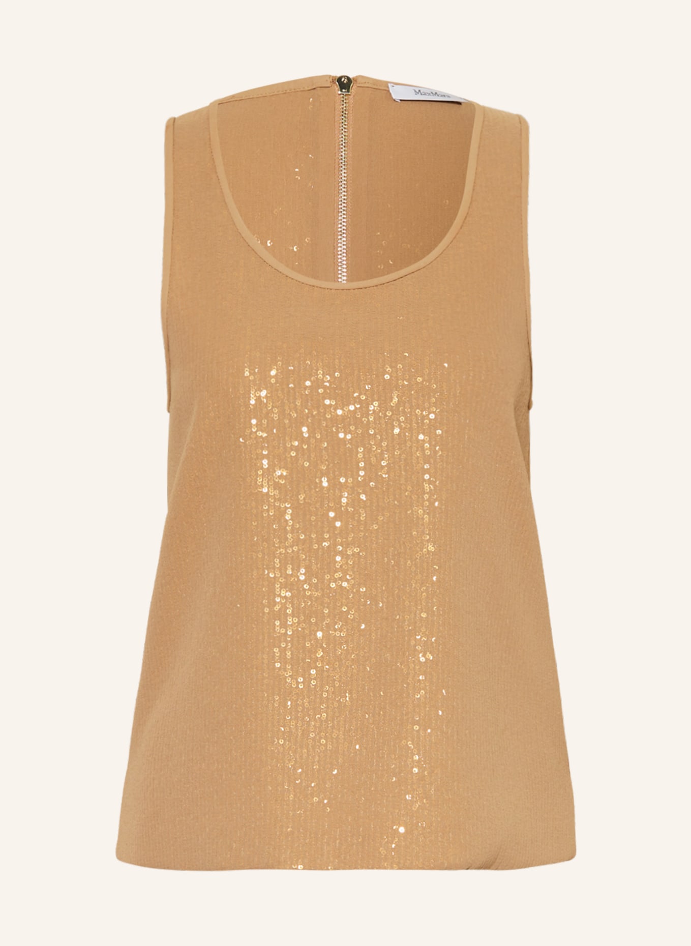 Max Mara Top PISTOIA with sequins, Color: CAMEL (Image 1)