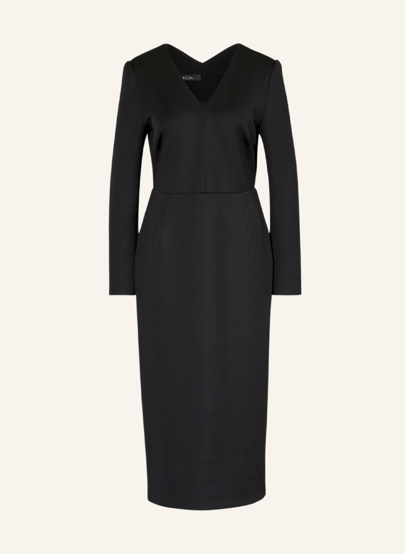 MARC CAIN Jersey dress with cut-out, Color: BLACK (Image 1)