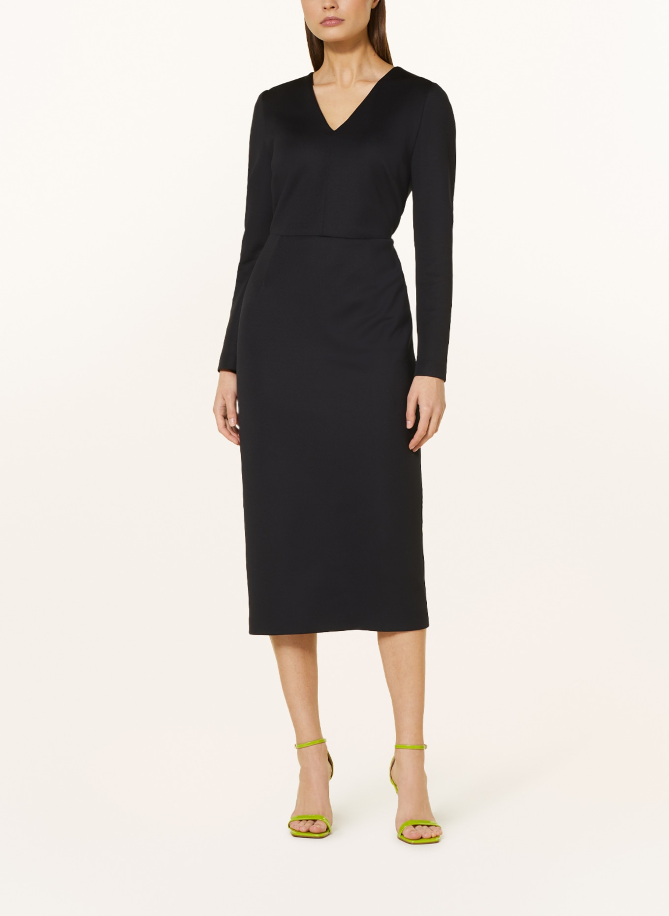 MARC CAIN Jersey dress with cut-out, Color: BLACK (Image 2)