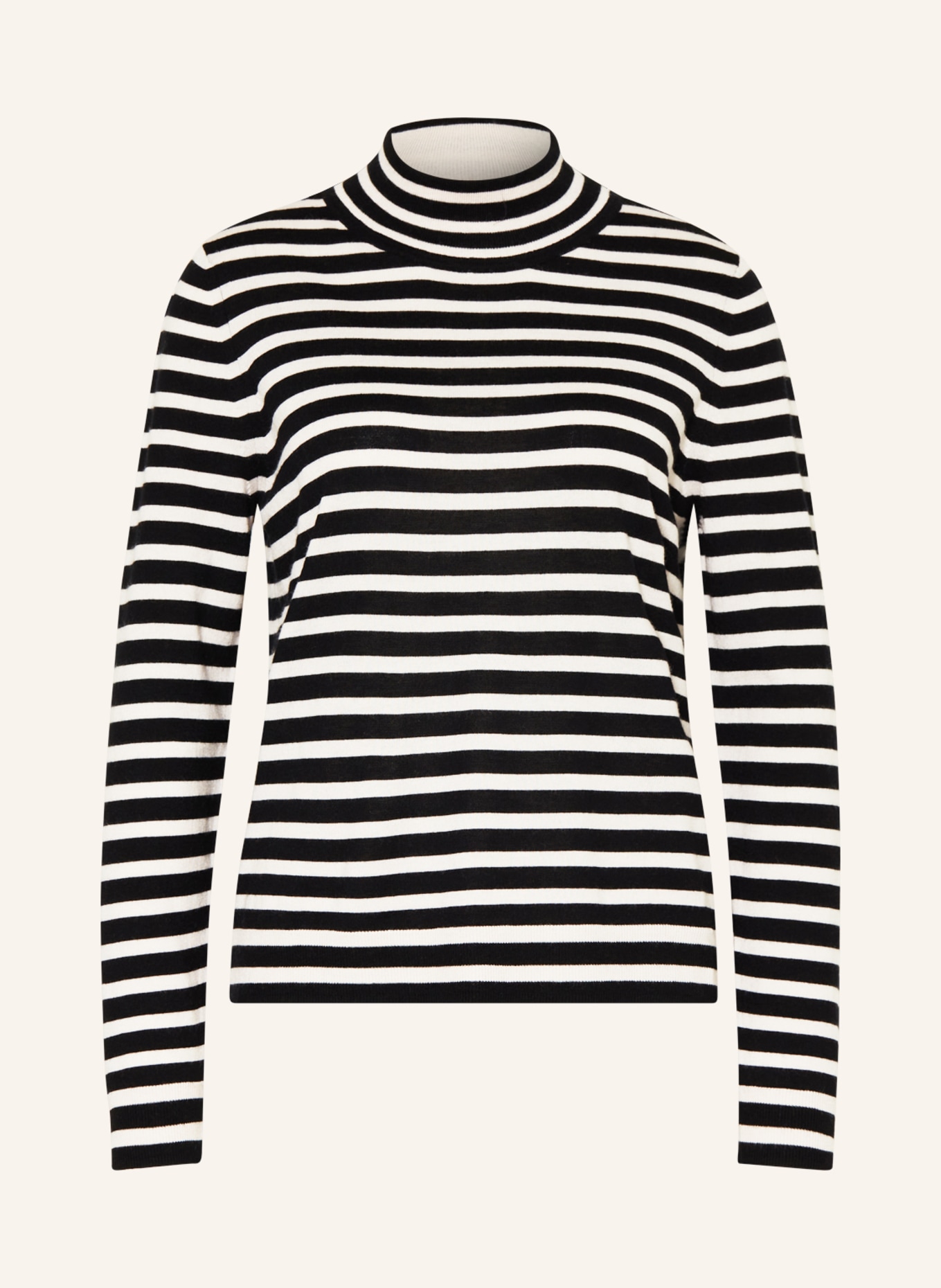 MARC CAIN Sweater, Color: BLACK/ CREAM/ LIGHT PINK (Image 1)