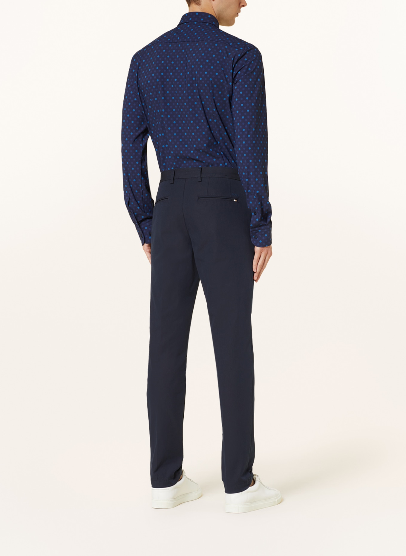 BOSS Jersey shirt HANK PERFORMANCE slim fit, Color: DARK BLUE/ TURQUOISE (Image 3)