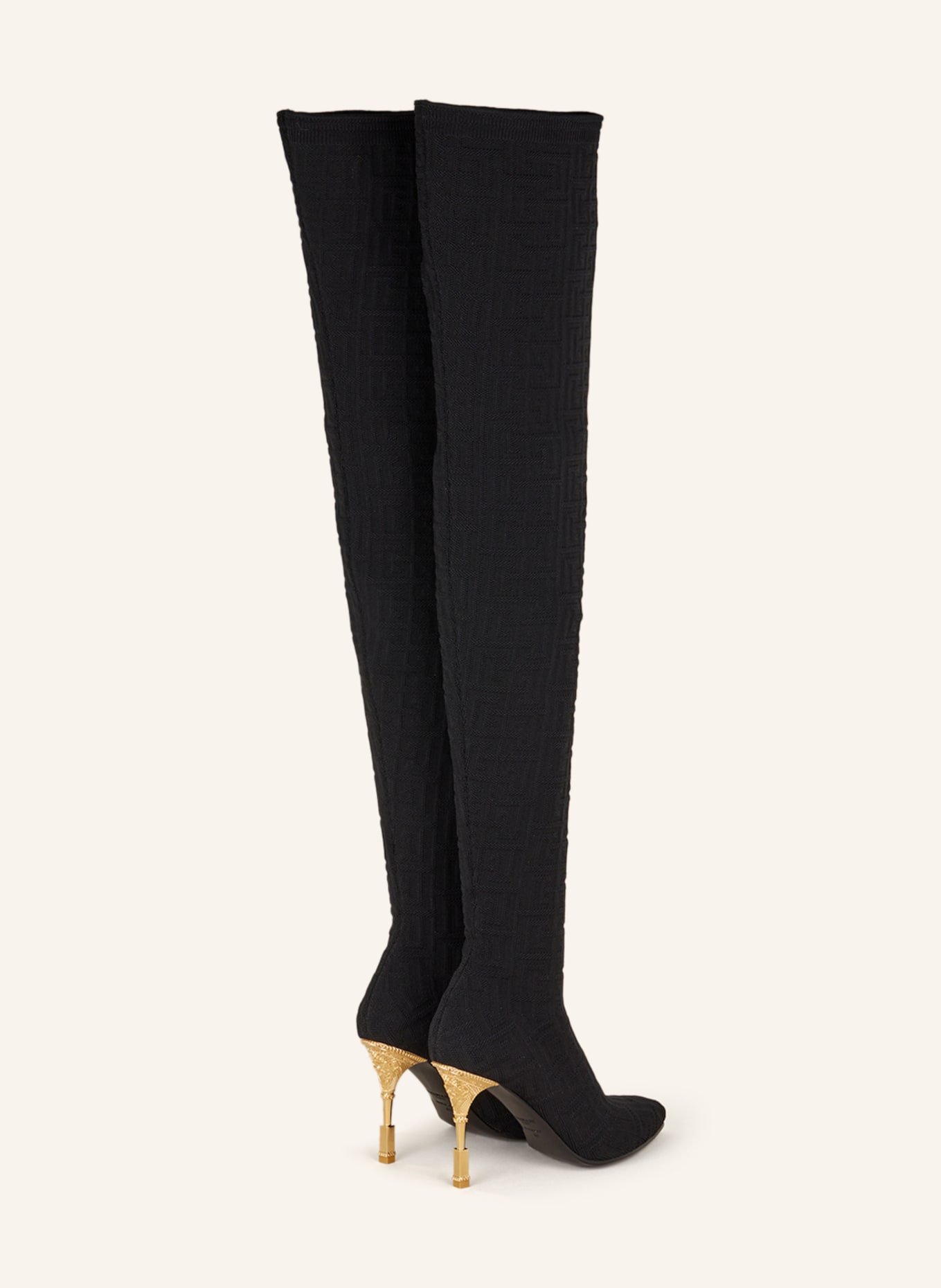 BALMAIN Over the knee boots, Color: BLACK (Image 2)