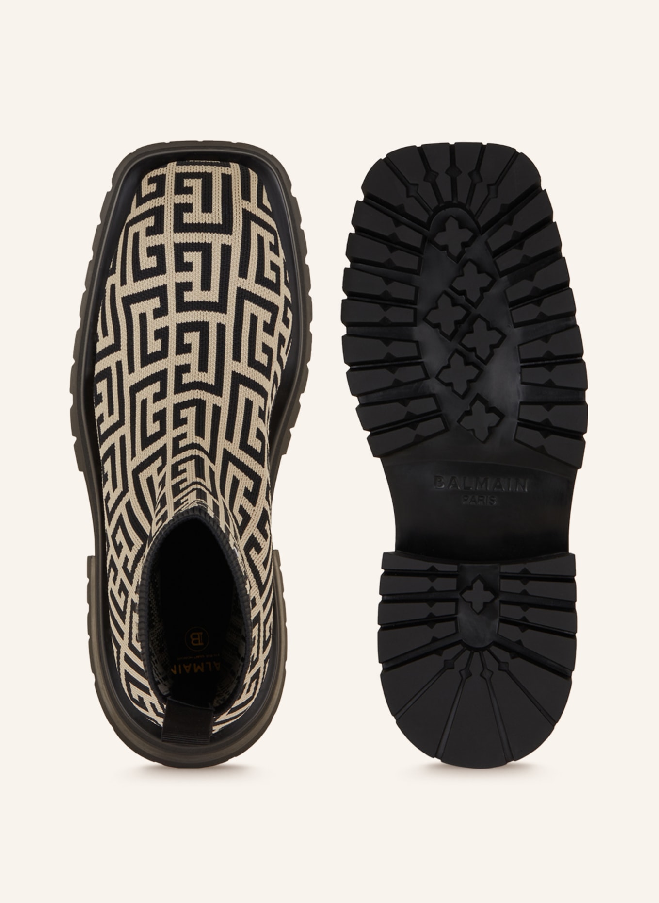 BALMAIN Boots, Color: ECRU/ BLACK (Image 5)