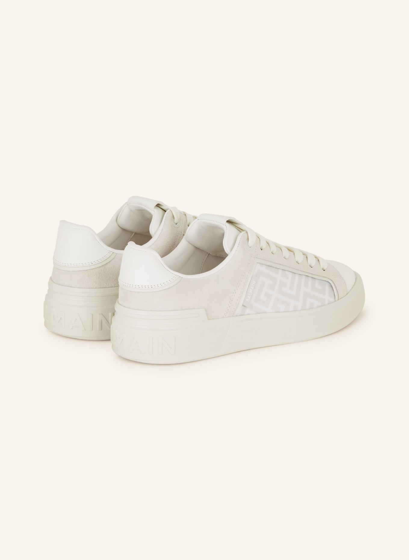 BALMAIN Sneakers, Color: WHITE/ LIGHT GRAY (Image 2)