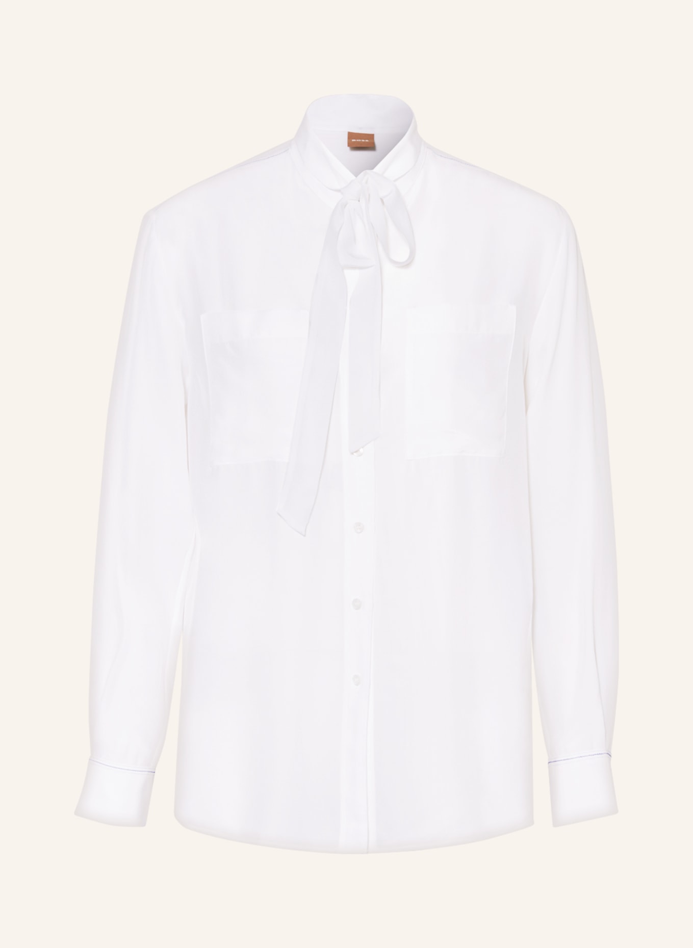 BOSS Blouse BIVENTIDUE with silk, Color: WHITE (Image 1)