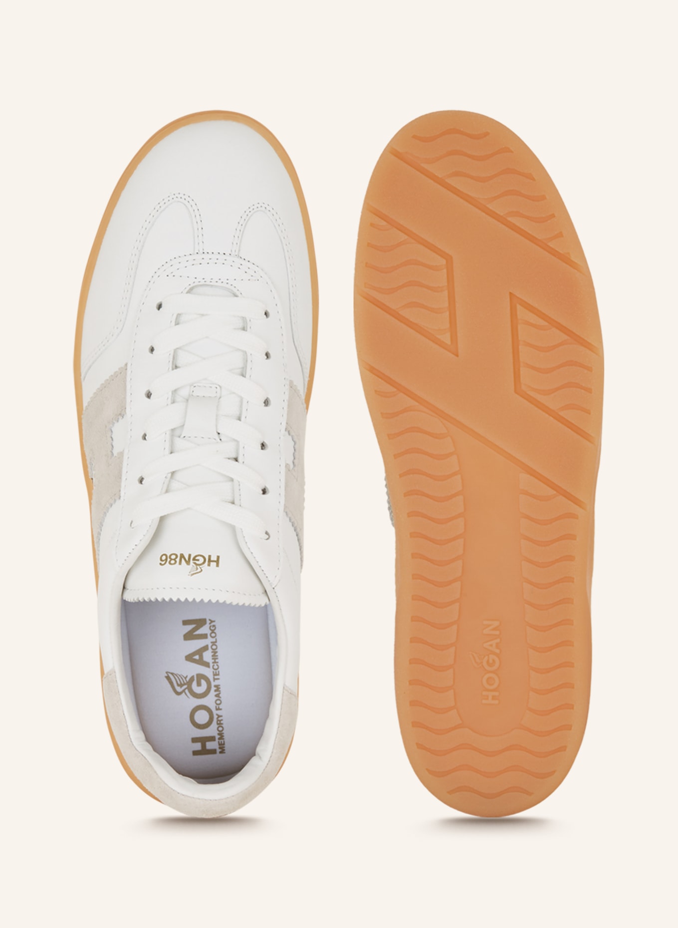 HOGAN Sneakers H647 ALLACCIATO, Color: WHITE/ LIGHT GRAY (Image 5)
