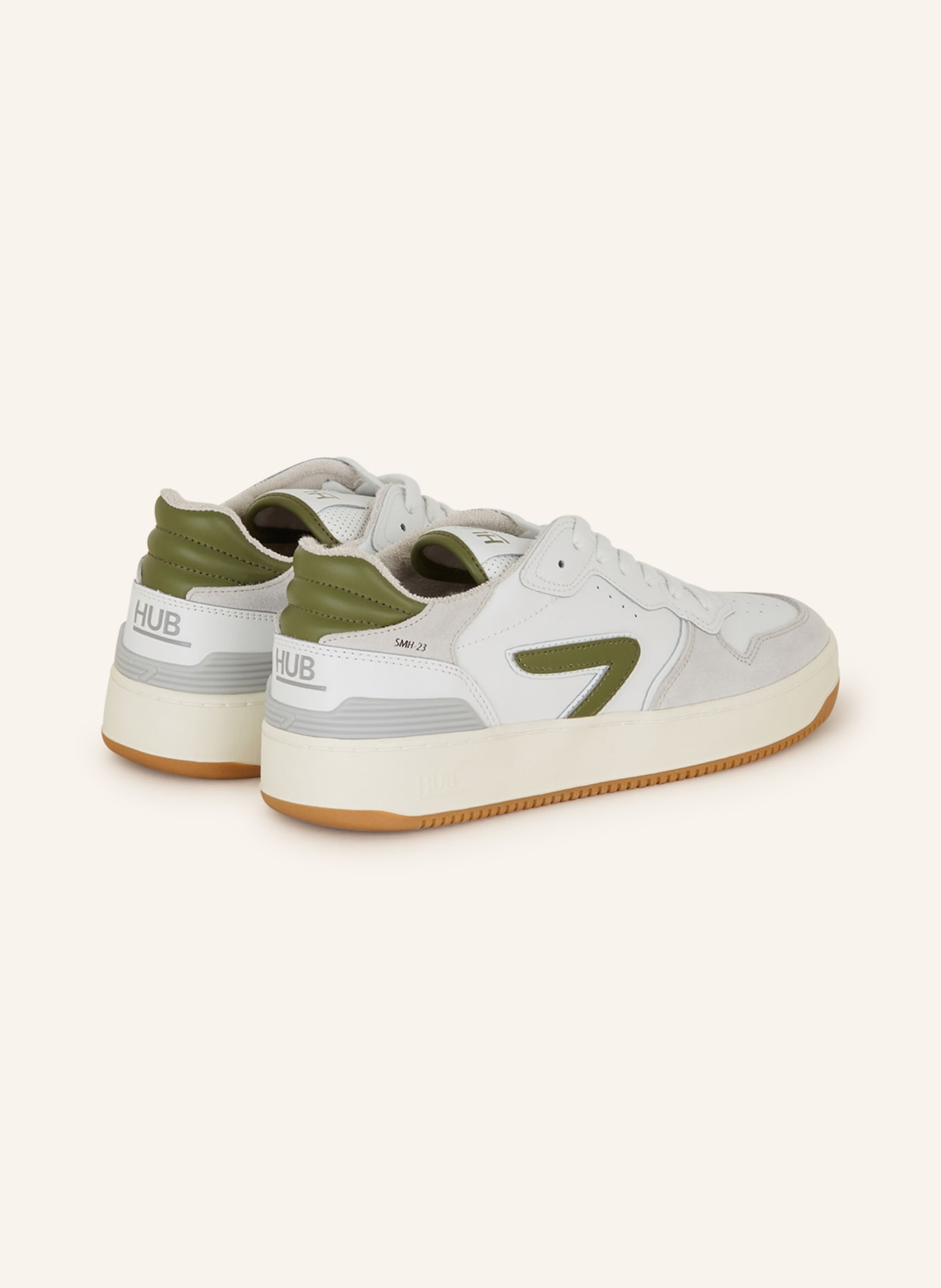 HUB Sneakers SMASH, Color: WHITE/ OLIVE (Image 2)