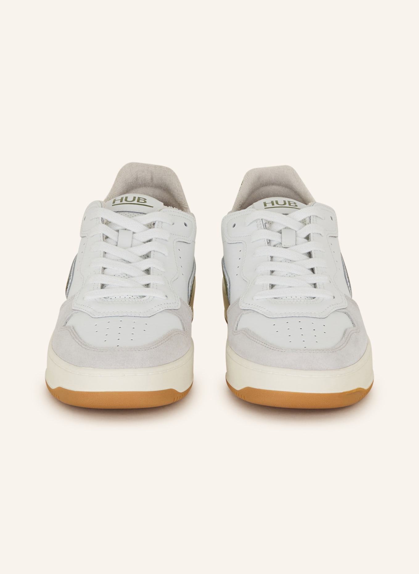 HUB Sneakers SMASH, Color: WHITE/ OLIVE (Image 3)