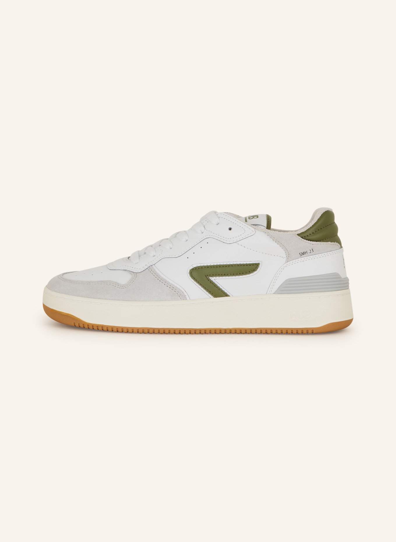 HUB Sneakers SMASH, Color: WHITE/ OLIVE (Image 4)