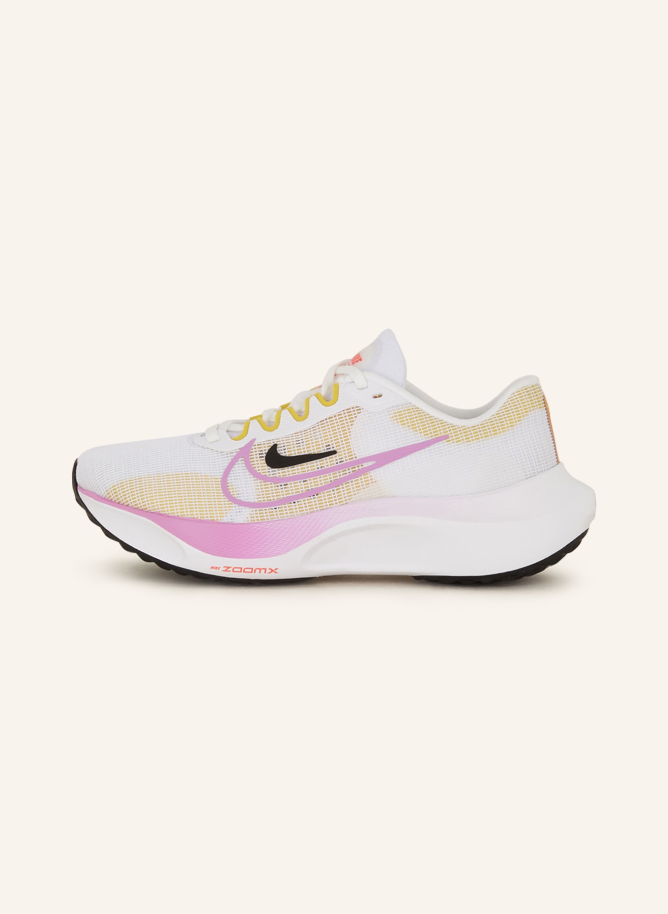 Nike Running shoes ZOOM FLY 5, Color: WHITE/ FUCHSIA/ DARK YELLOW (Image 4)