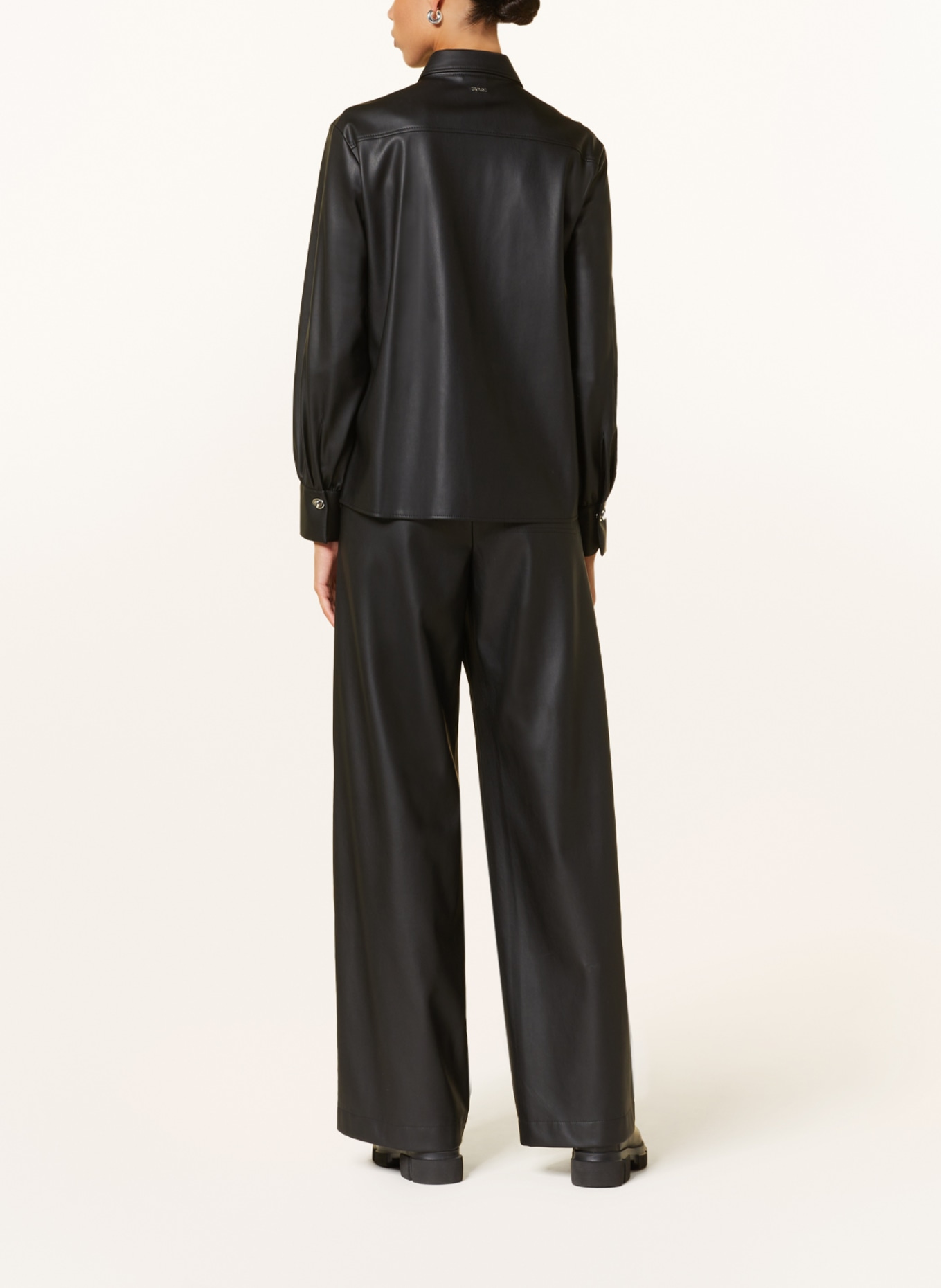BOSS Shirt blouse BOKASA leather look, Color: BLACK (Image 3)