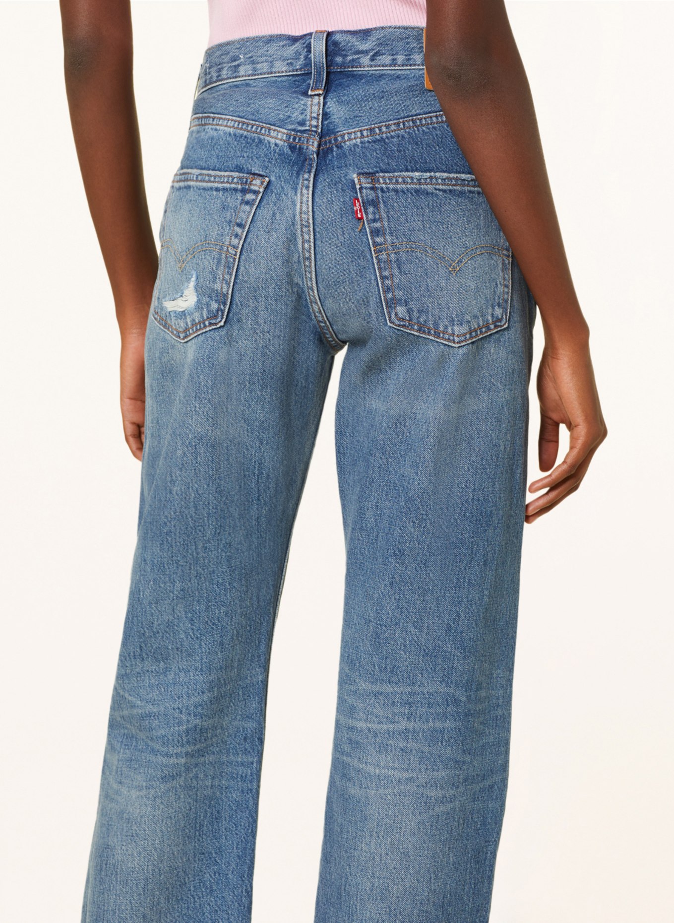 Levi's® Straight Jeans 501, Farbe: 25 Dark Indigo - Worn In (Bild 5)