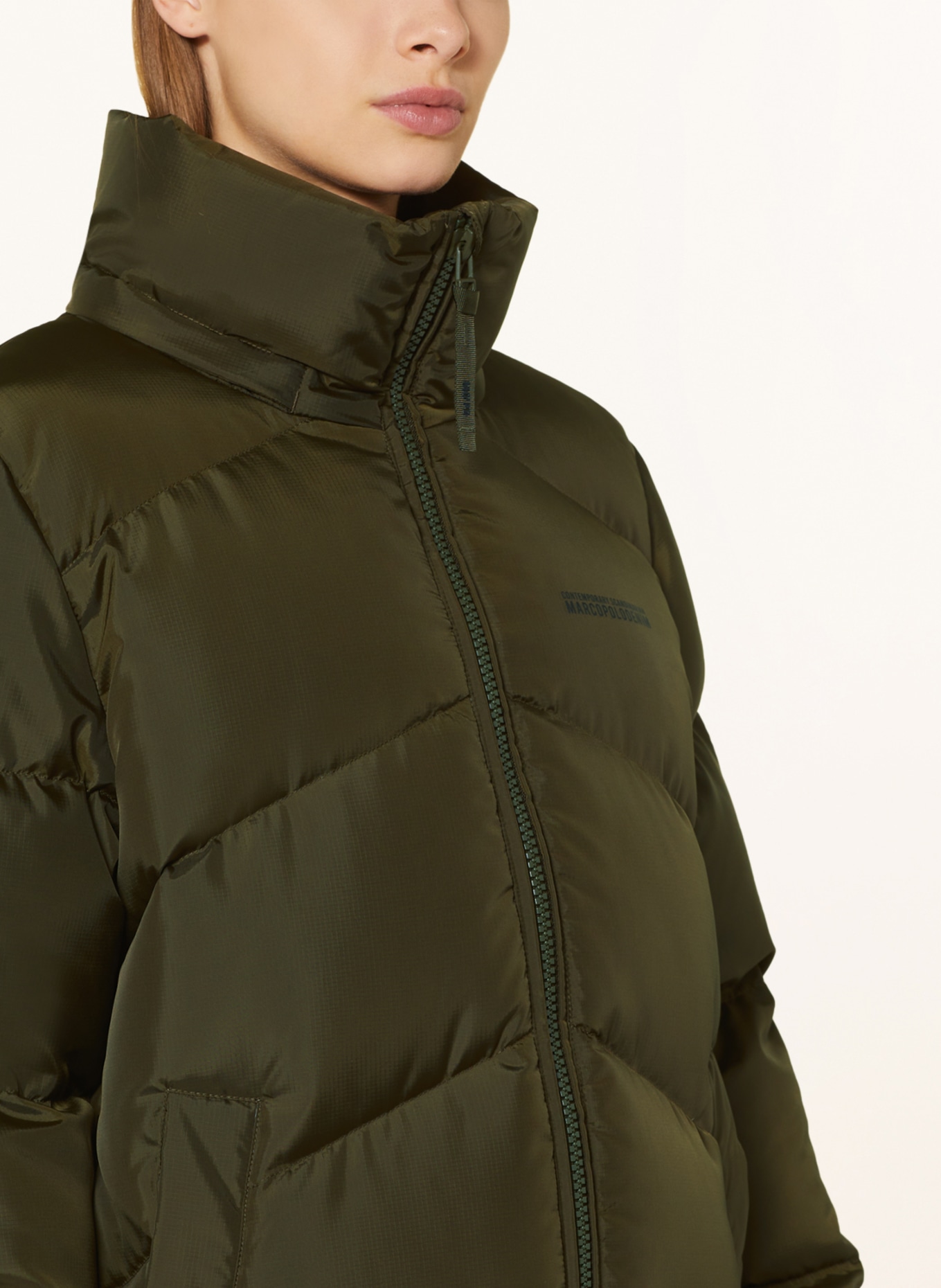 Marc O'Polo DENIM Down jacket with removable hood, Color: KHAKI (Image 6)