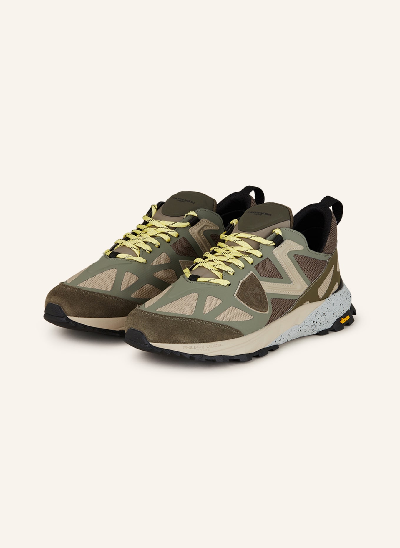 PHILIPPE MODEL Sneakers ROCX, Color: OLIVE/ KHAKI (Image 1)