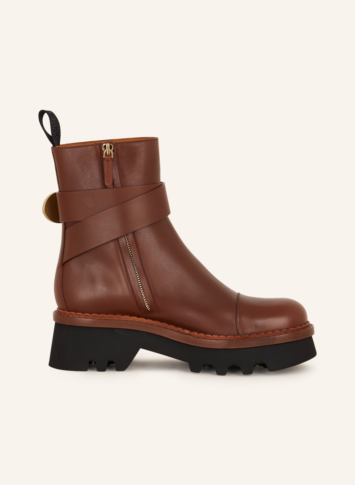 Chlo Platform boots OWENA in 25l brunet brown