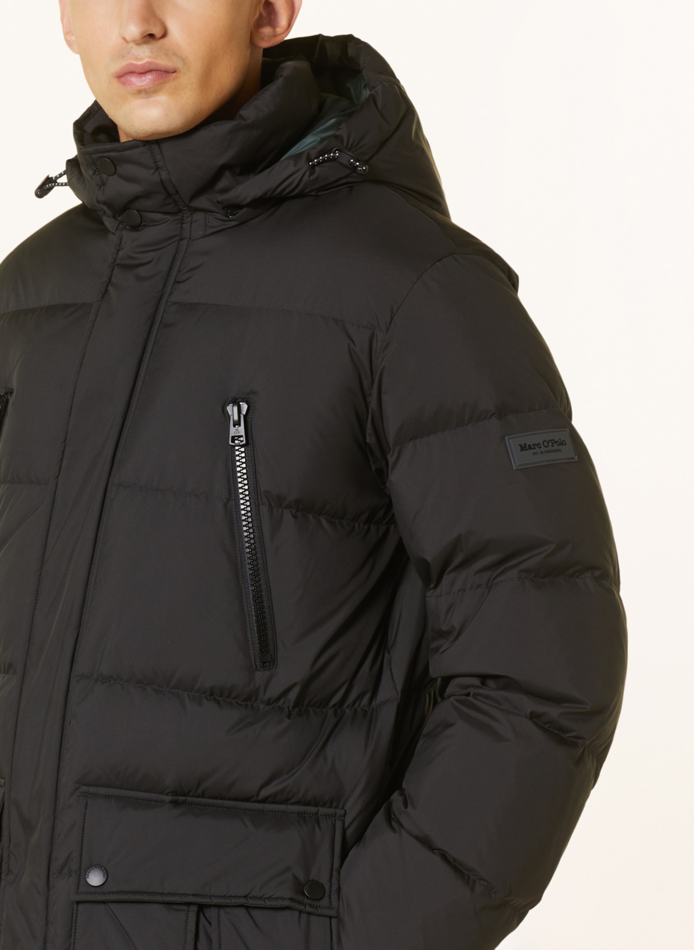 Marc O'Polo Down jacket with removable hood, Color: BLACK (Image 5)