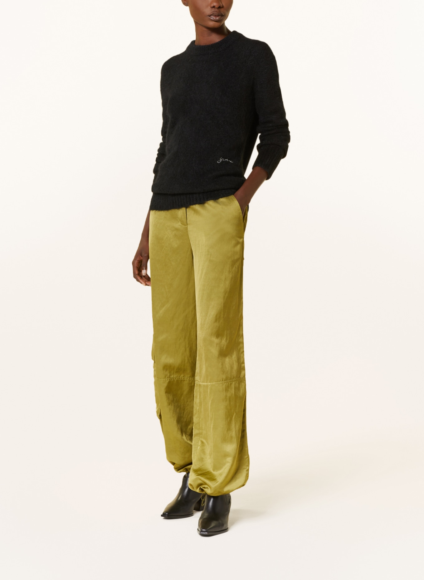 GANNI Pullover, Farbe: SCHWARZ (Bild 2)