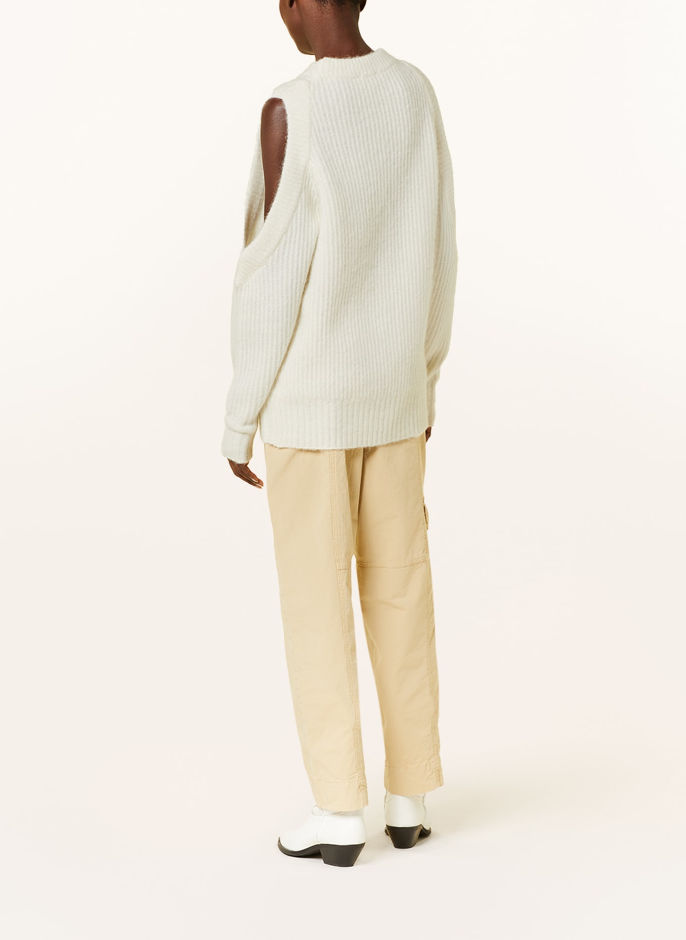 GANNI Pullover mit Cut-outs, Farbe: CREME (Bild 3)