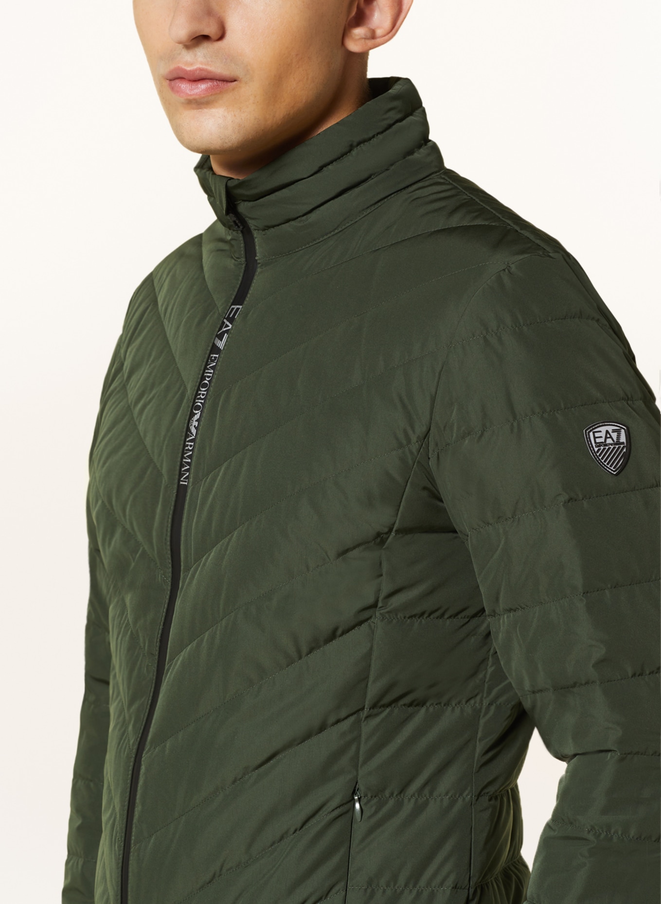 EA7 EMPORIO ARMANI Lightweight down jacket, Color: DARK GREEN (Image 4)