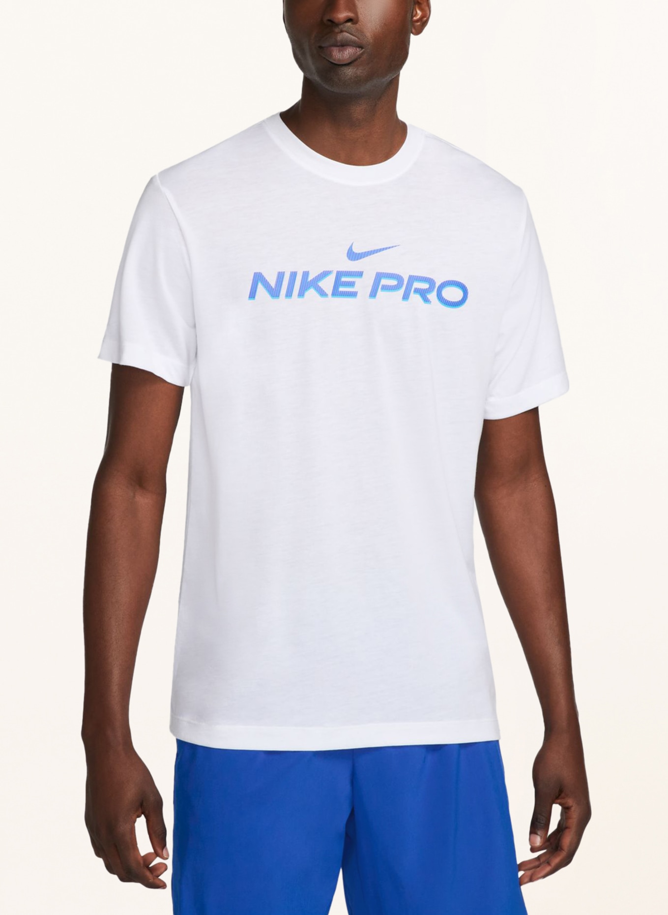 Nike T-Shirt PRO DRI-FIT, Farbe: WEISS/ BLAU/ LILA (Bild 2)