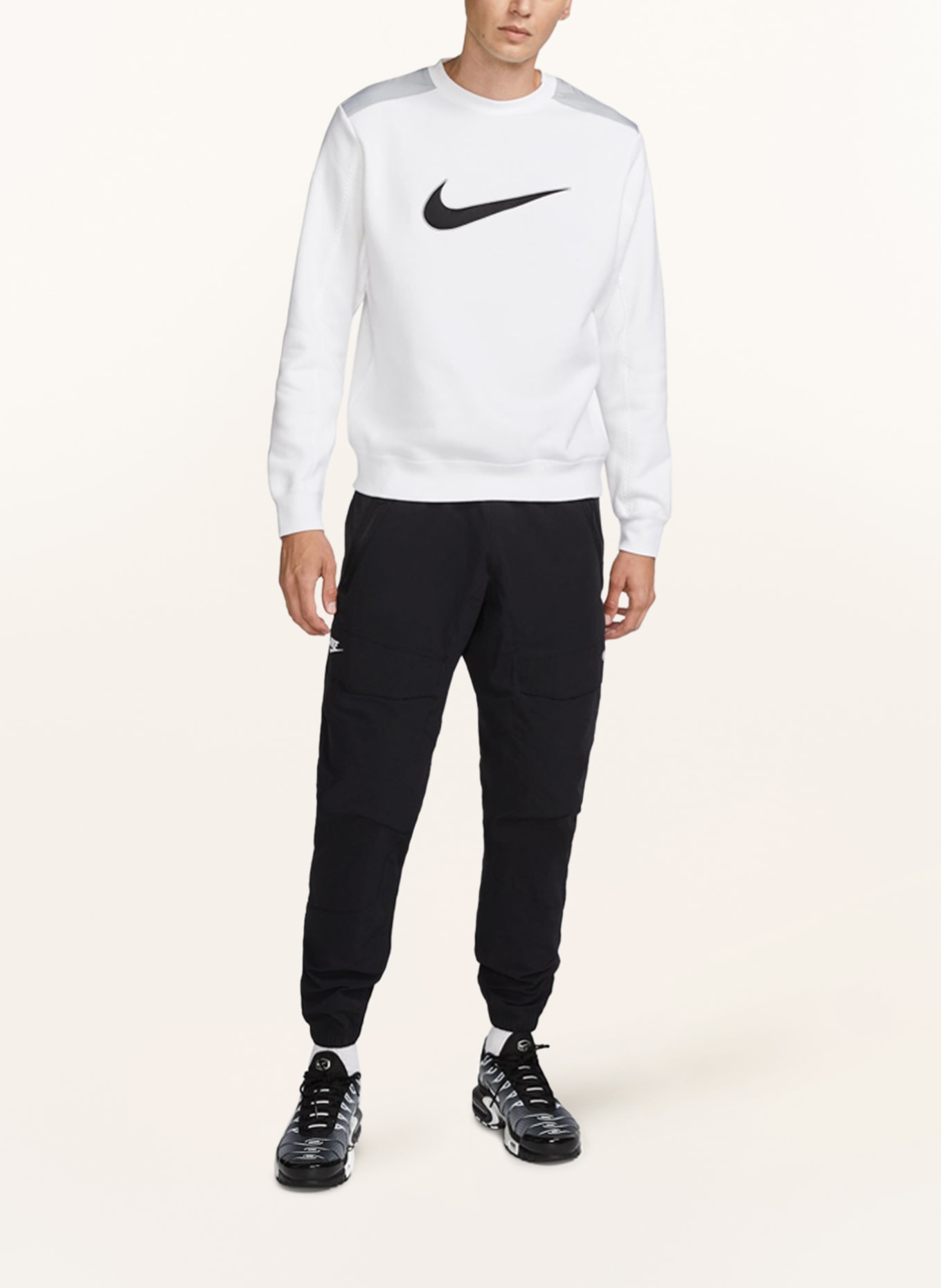 Nike Sweatshirt, Color: WHITE/ DARK GRAY (Image 2)