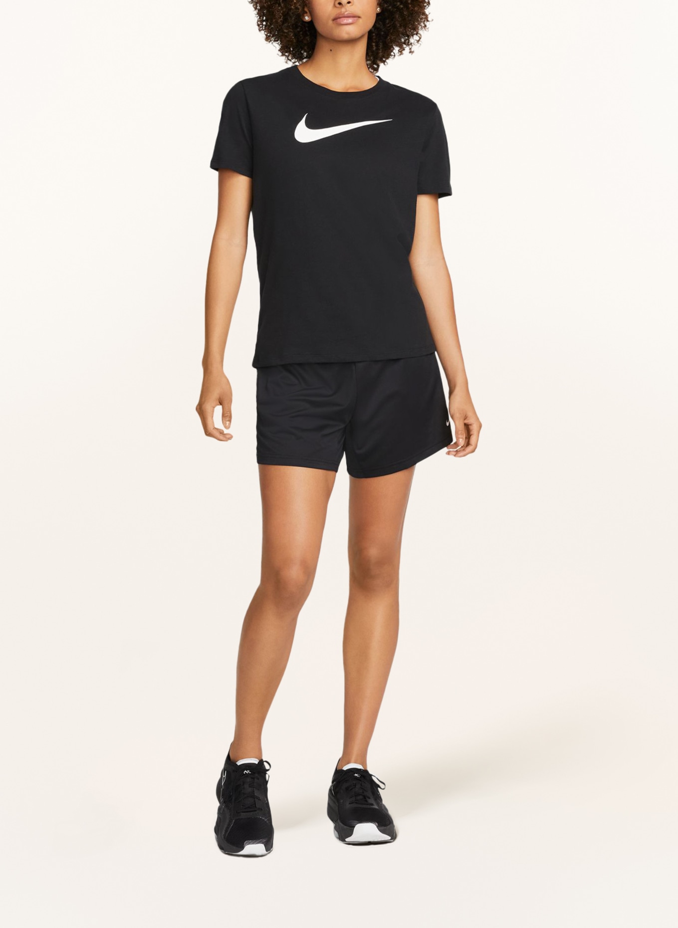 Nike T-Shirt DRI-FIT SWOOSH, Farbe: SCHWARZ/ WEISS (Bild 2)