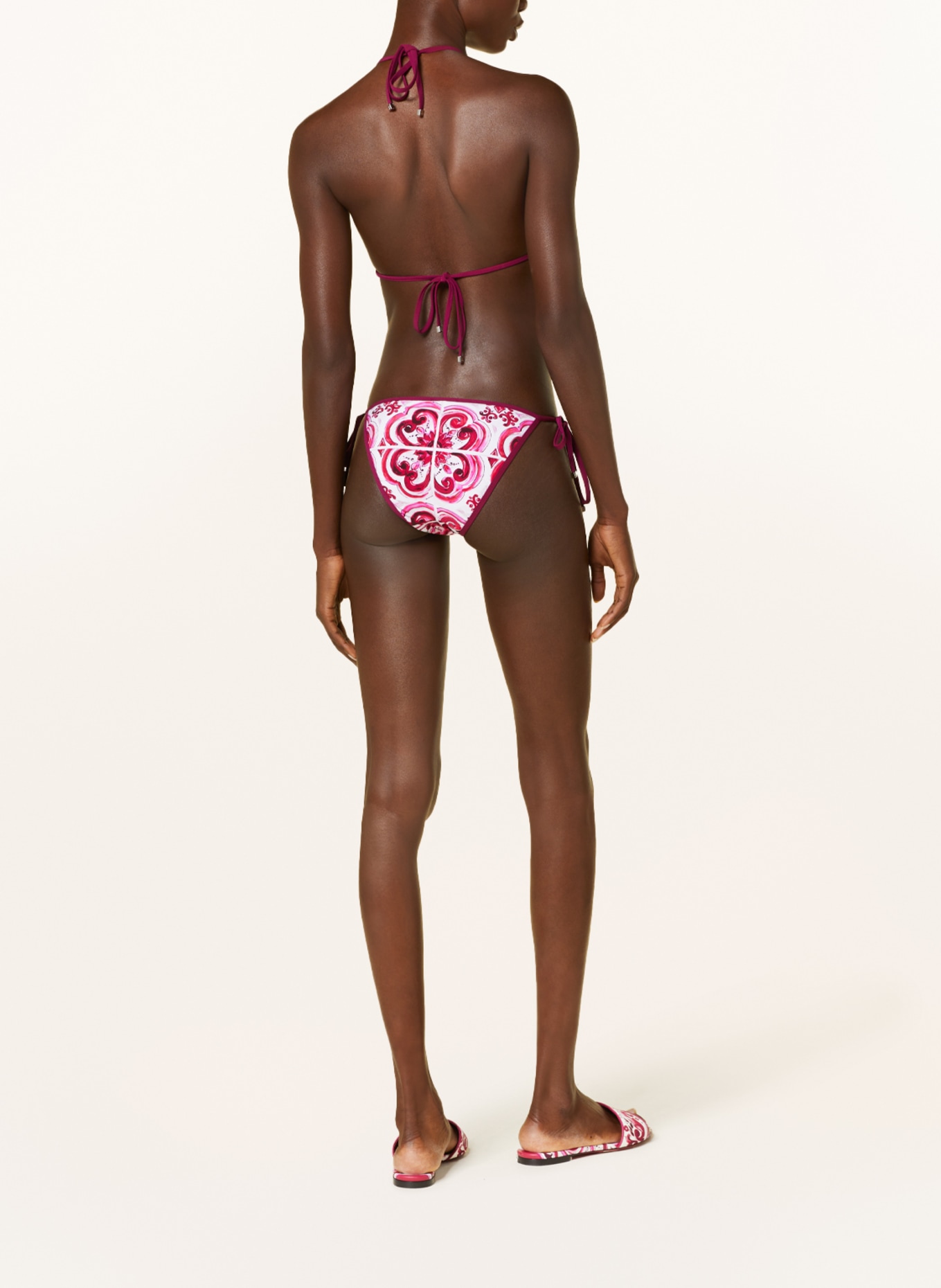 DOLCE & GABBANA Triangel-Bikini, Farbe: FUCHSIA/ PINK/ WEISS (Bild 3)