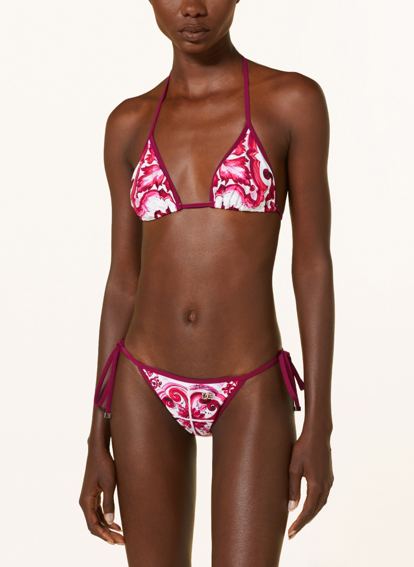 DOLCE & GABBANA Triangel-Bikini, Farbe: FUCHSIA/ PINK/ WEISS (Bild 4)