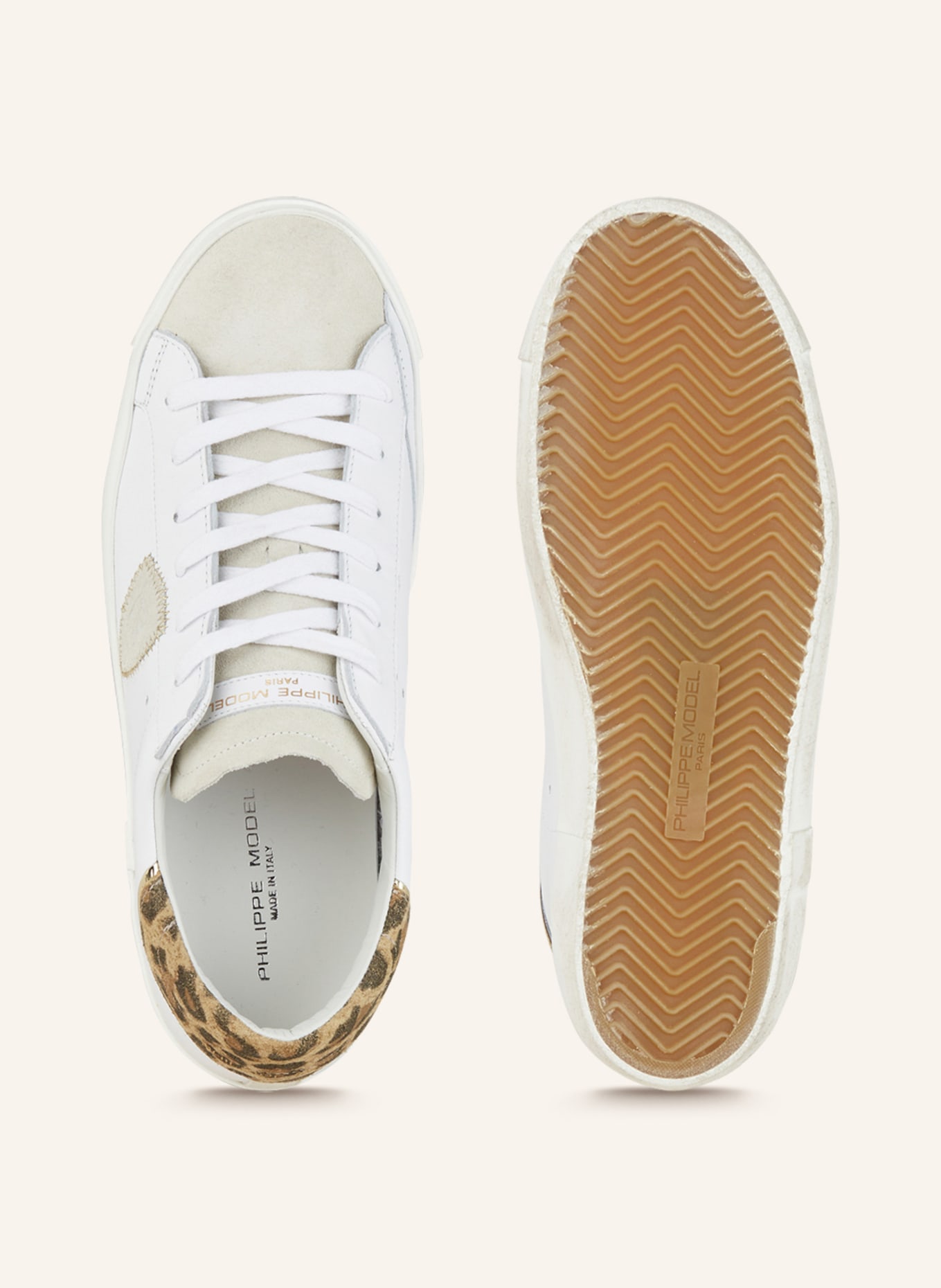 PHILIPPE MODEL Sneakers PRSX, Color: WHITE/ LIGHT BROWN (Image 5)