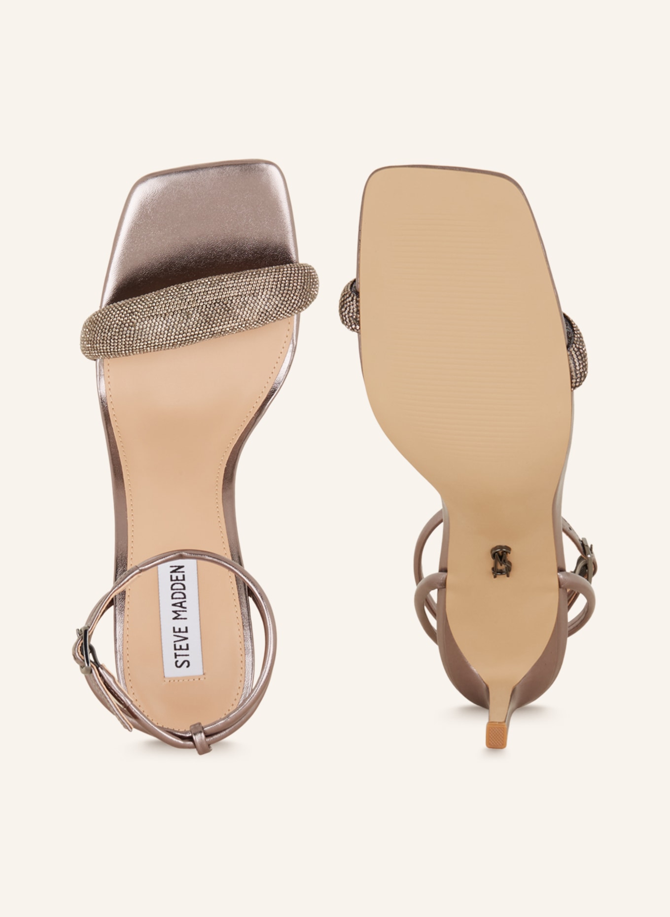 STEVE MADDEN Sandals ENTICE-R with decorative gems, Color: TAUPE (Image 5)