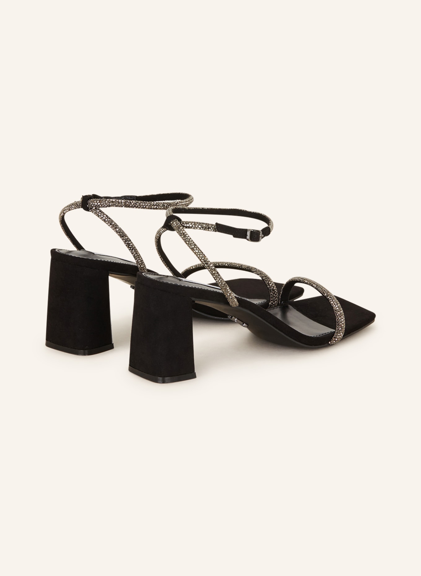 STEVE MADDEN Sandals LEVA with decorative gems, Color: BLACK (Image 2)