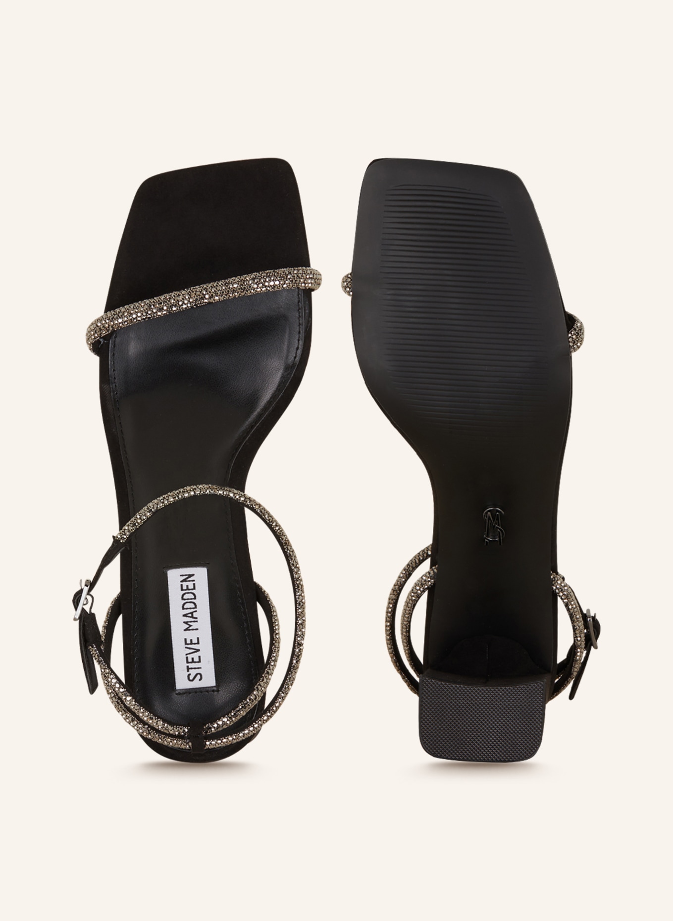 STEVE MADDEN Sandals LEVA with decorative gems, Color: BLACK (Image 5)