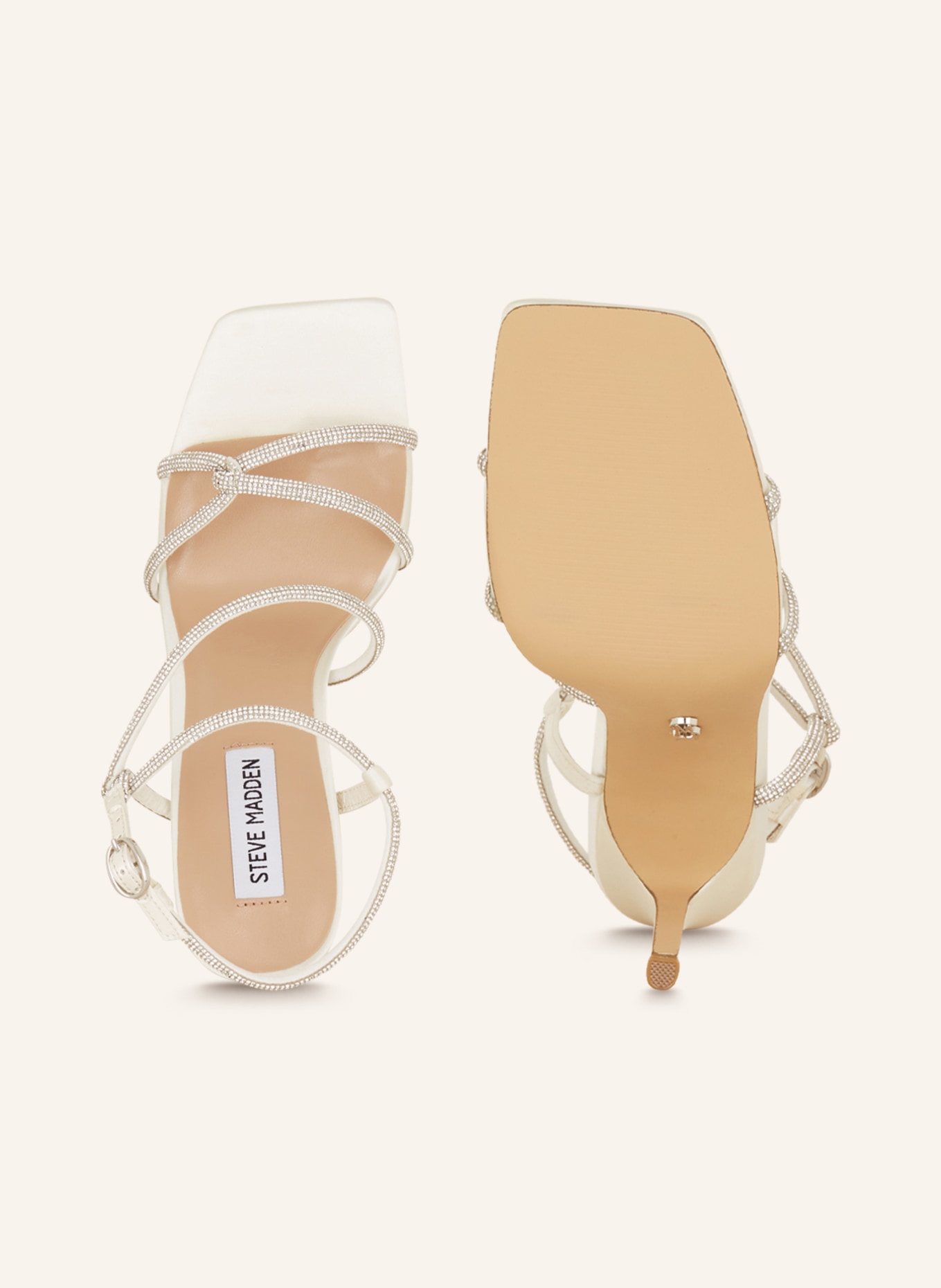 STEVE MADDEN Sandaletten IMPLICIT mit Schmucksteinen, Farbe: ECRU/ SILBER (Bild 5)