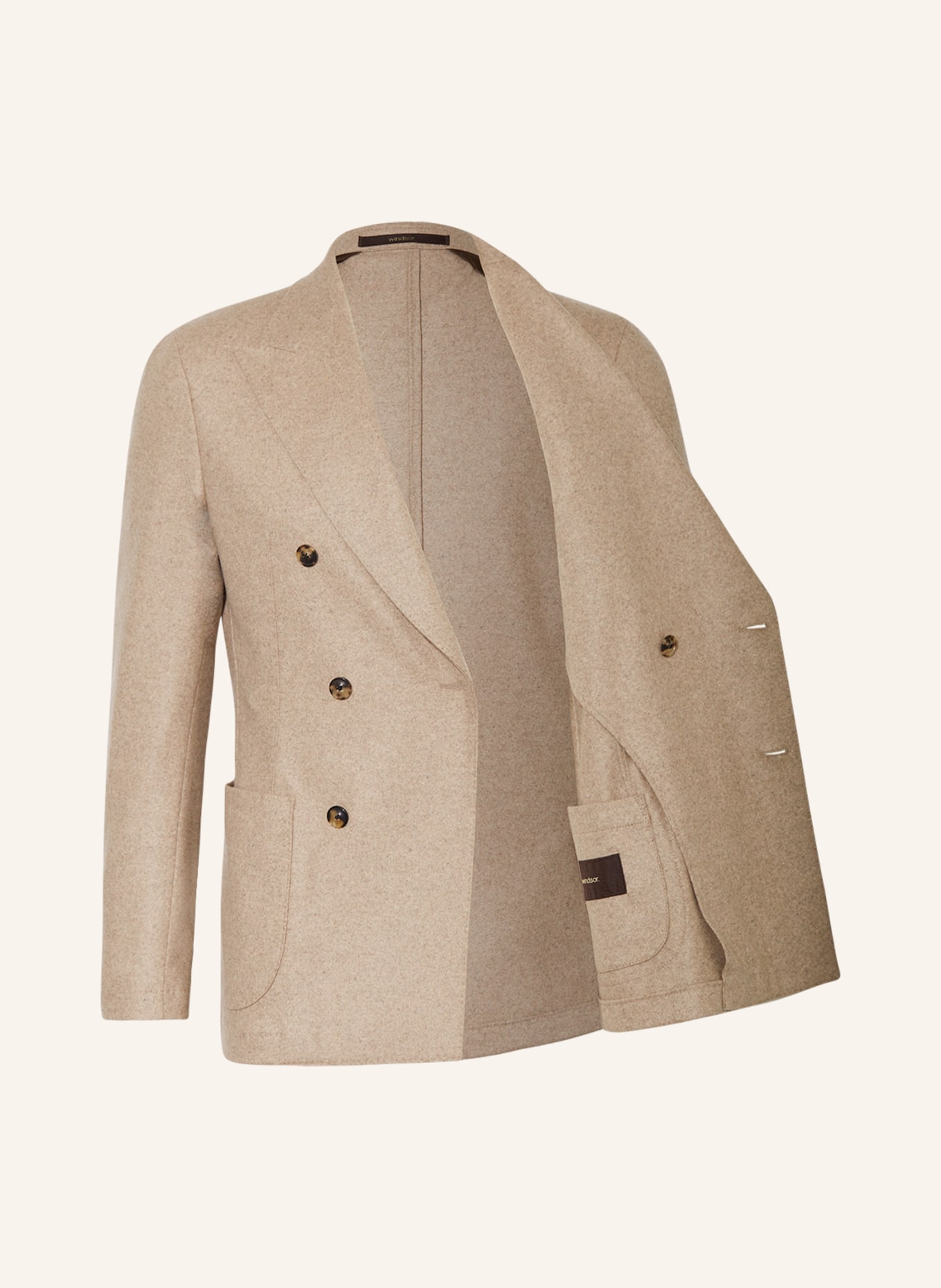 windsor. Cashmere tailored Jacket SATINO slim fit, Color: BEIGE (Image 4)