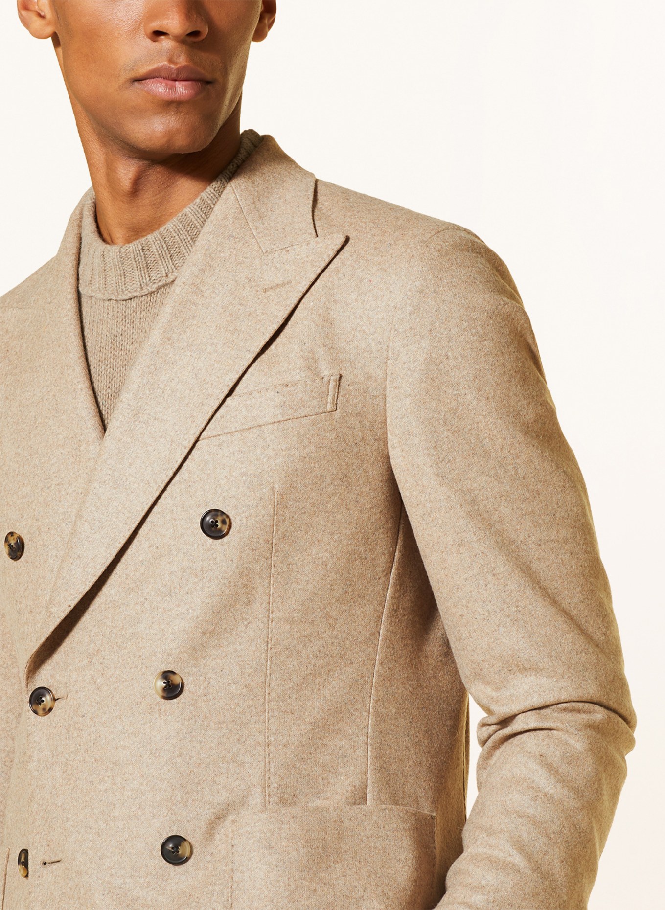 windsor. Cashmere tailored Jacket SATINO slim fit, Color: BEIGE (Image 5)