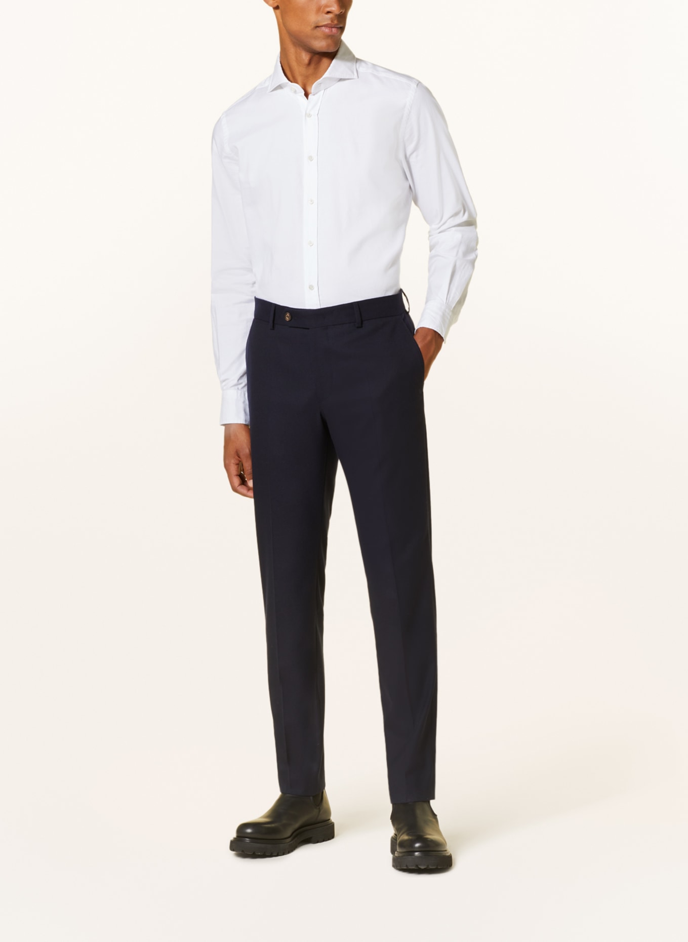 windsor. Spodnie garniturowe SANTIOS slim fit, Kolor: 401 Dark Blue                  401 (Obrazek 3)