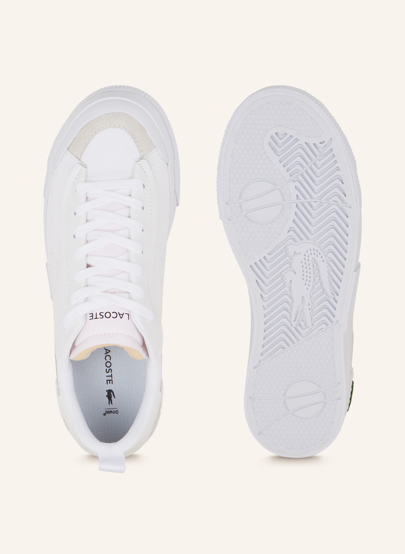 Lacoste all white best sale sneakers