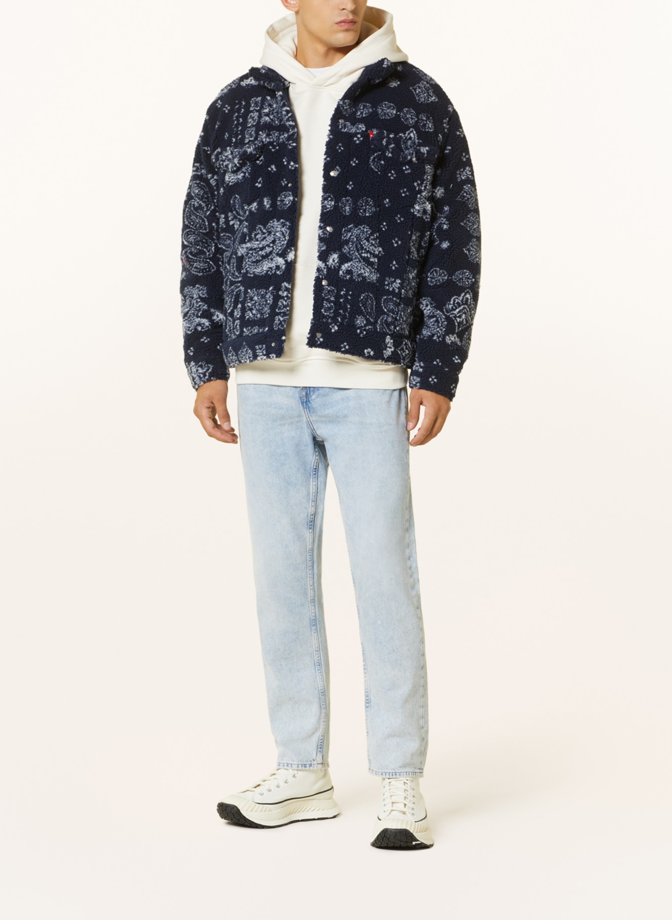 Levi's® Teddy jacket, Color: DARK BLUE/ WHITE (Image 2)